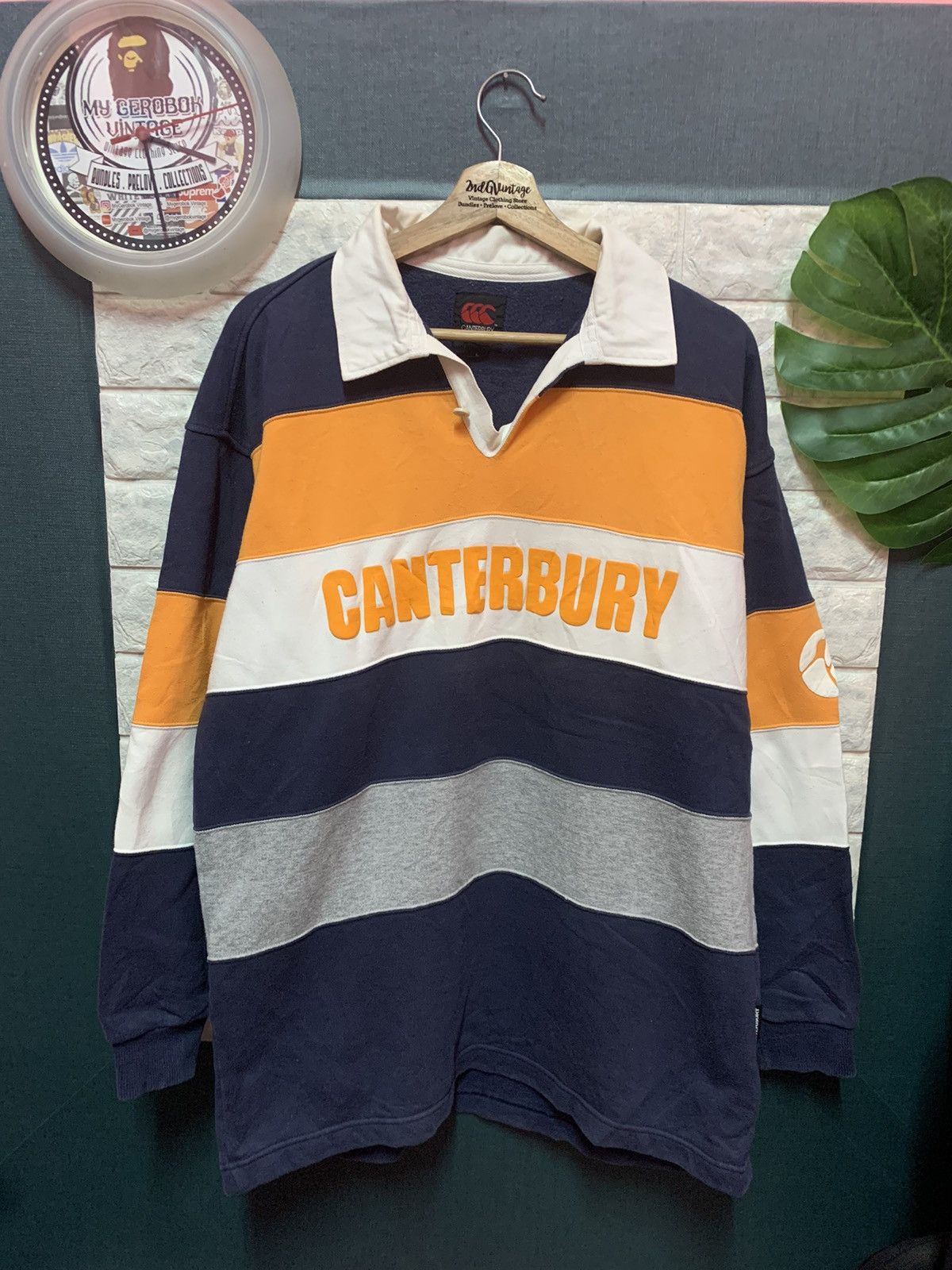 Canterbury of New Zealand × Sports Specialties RARE!! Polo Shirt Rugby CANTERBURY Size US L / EU 52-54 / 3 - 1 Thumbnail