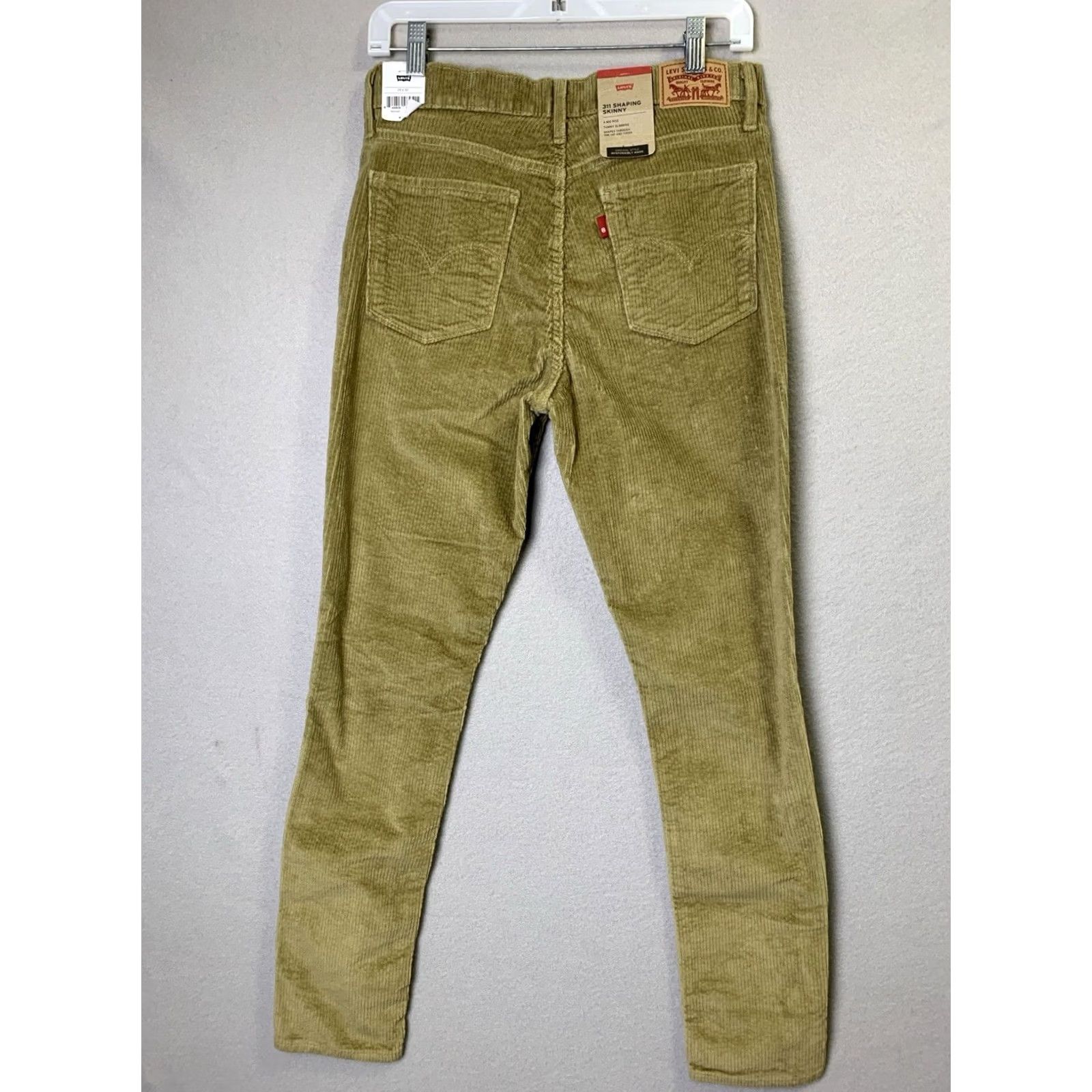 Levi's Levi's 311 Shaping Skinny Corduroy Pants Woman's 29X30 Brown Regular 90s City Hippie Retro Casual Travel Womens Size 29" - 2 Thumbnail