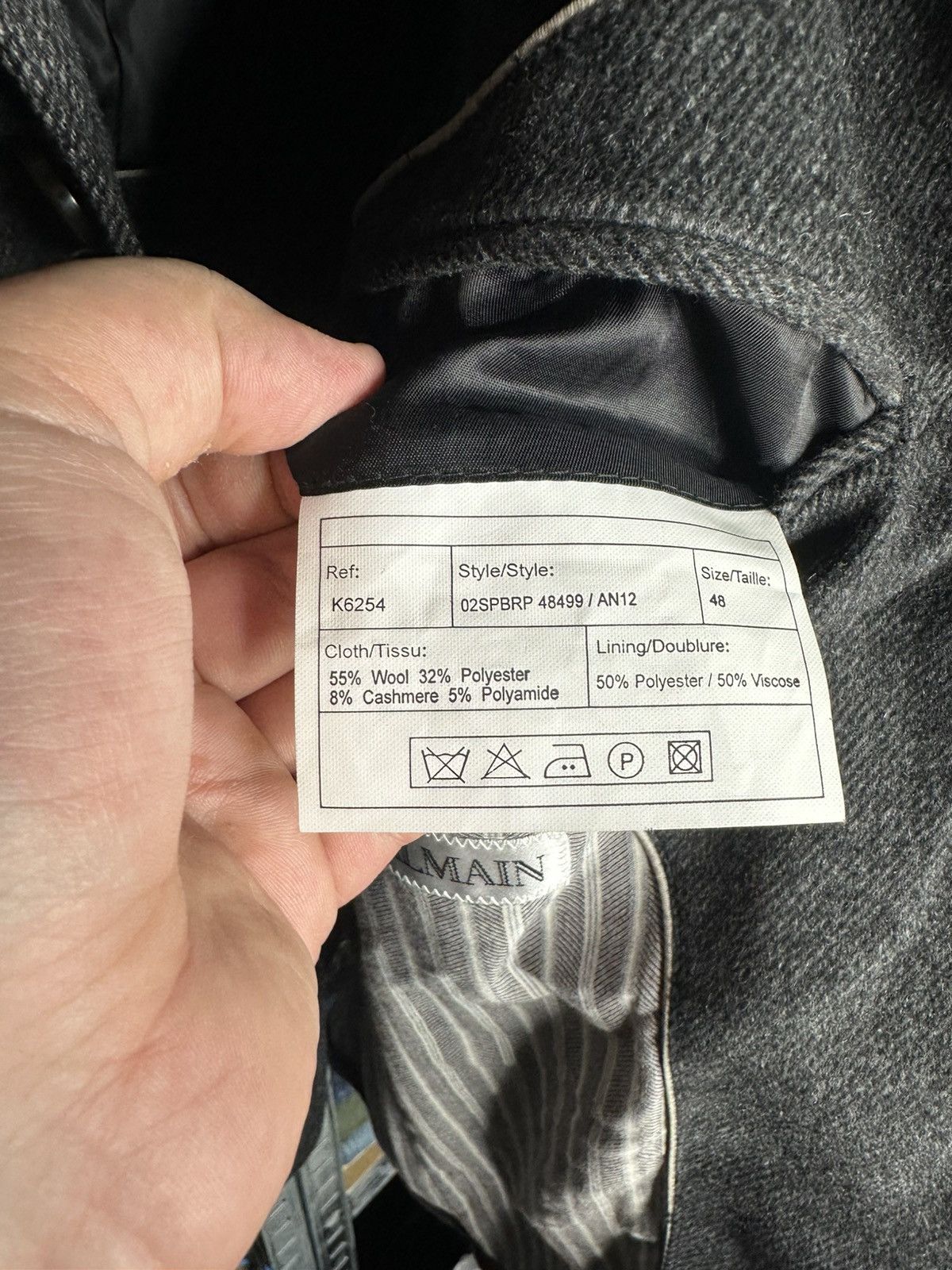 Balmain Balmain Grey Blazer Jacket Elbow Patches Size 48 Size 48R - 5 Thumbnail