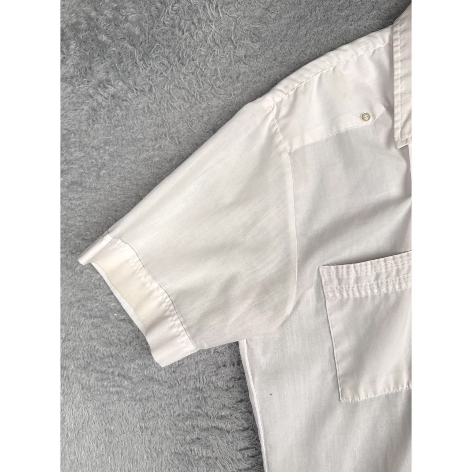 Vintage Weekender Shirt Mens Large White Short Sleeve Guayabera Button Pockets Casual Size US L / EU 52-54 / 3 - 3 Thumbnail