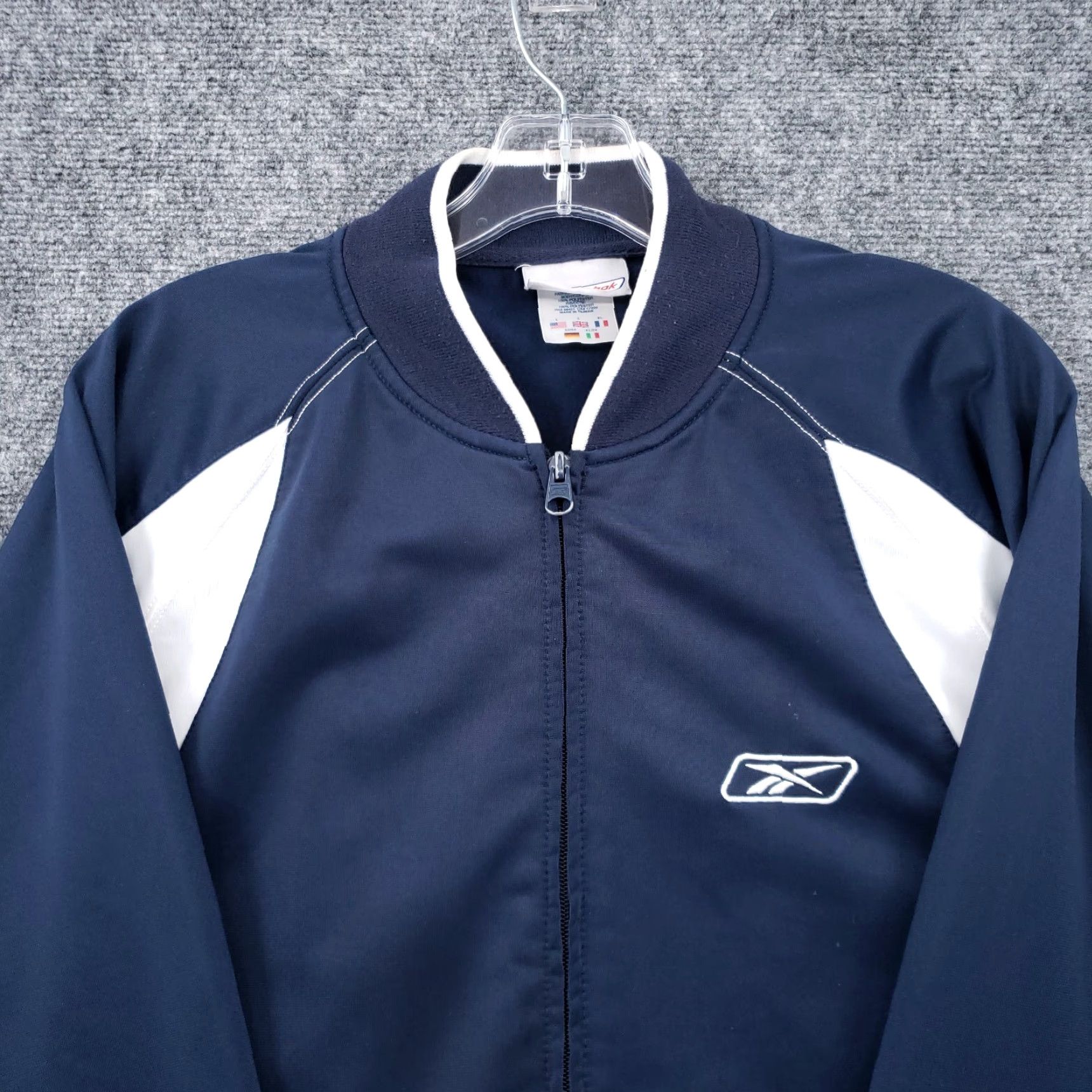 Reebok Reebok Jacket Men L Large Blue Track Full Zip Long Sleeve Soft Sports Activewear Size US L / EU 52-54 / 3 - 5 Thumbnail