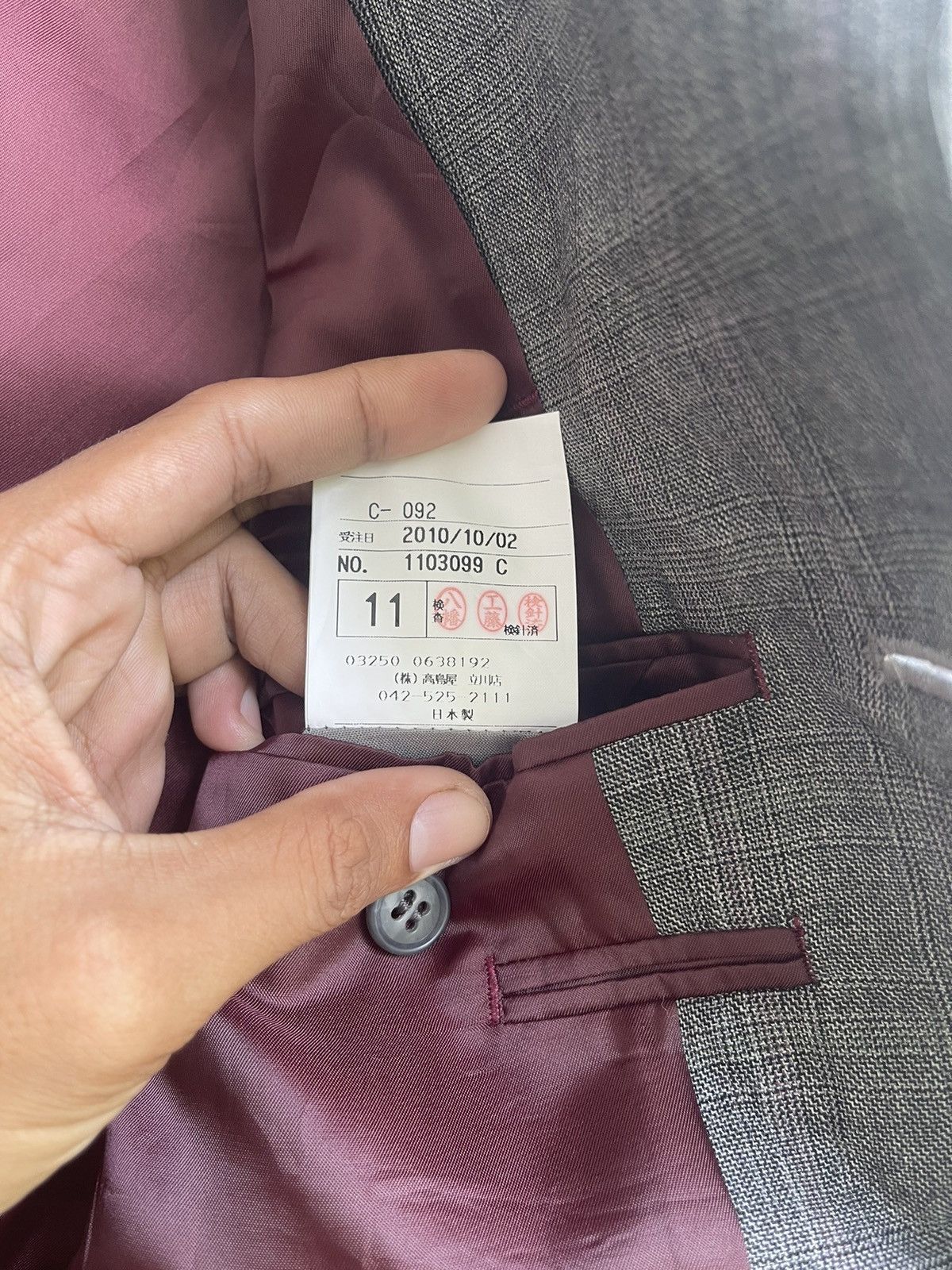 Guy Laroche × Japanese Brand × Vintage Vintage Guy Laroche Grey Wool Blazer Made in Japan (90s Era) Size 38R - 13 Thumbnail