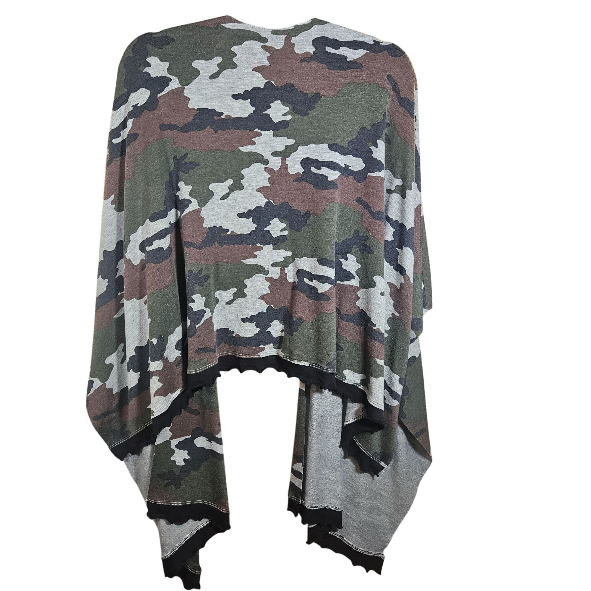 Other R&R Surplus Women’s Camo Shawl Cardigan M – Gorpcore, Quiet Size ONE SIZE - 3 Thumbnail