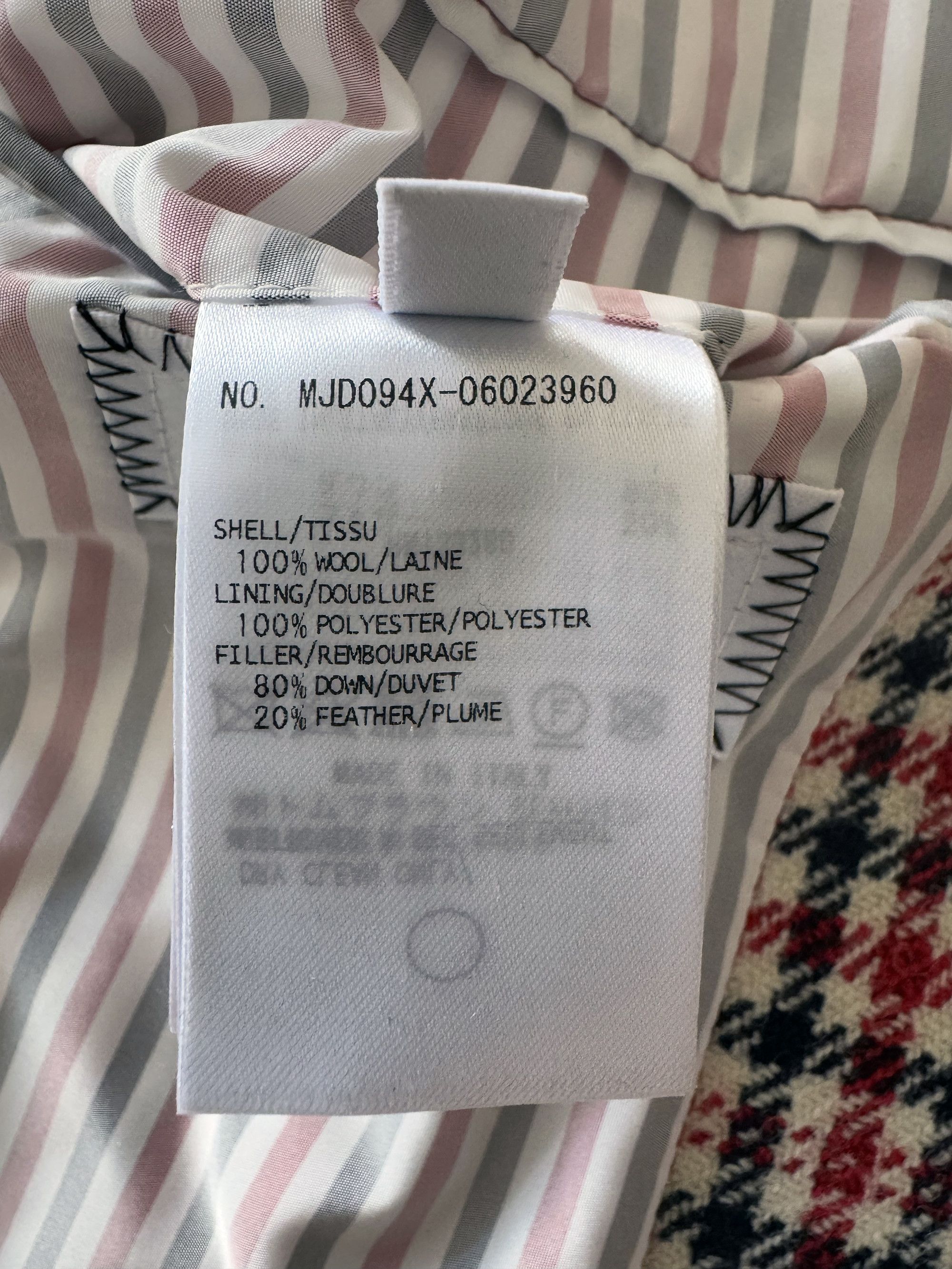 Thom Browne Down Tweed Gunclub Overcheck Jacket Size US M / EU 48-50 / 2 - 11 Thumbnail
