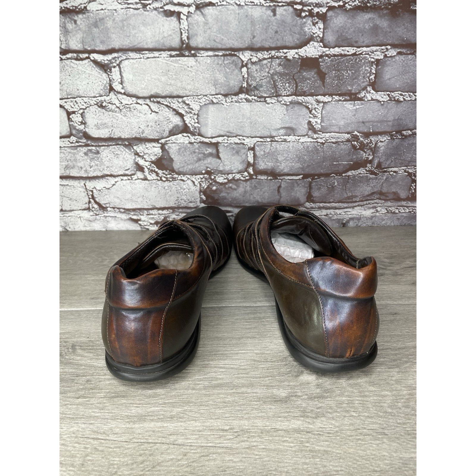 VERRI Bruno Verri Brown Leather Metallic Fashion Shoes Sneakers Me Size US 9 / EU 42 - 4 Thumbnail