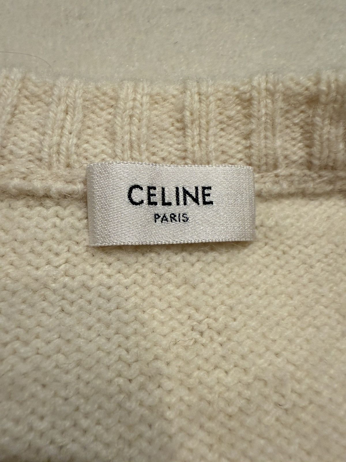 Celine SS20 Celine Hedi David Kramer irony sweater cashmere XL logo Size US XL / EU 56 / 4 - 18 Thumbnail