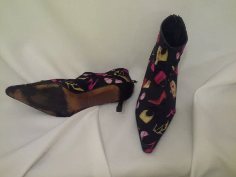 Other Contemporay Satin Ankel Boots Size US 8.5 / IT 38.5 - 3 Thumbnail
