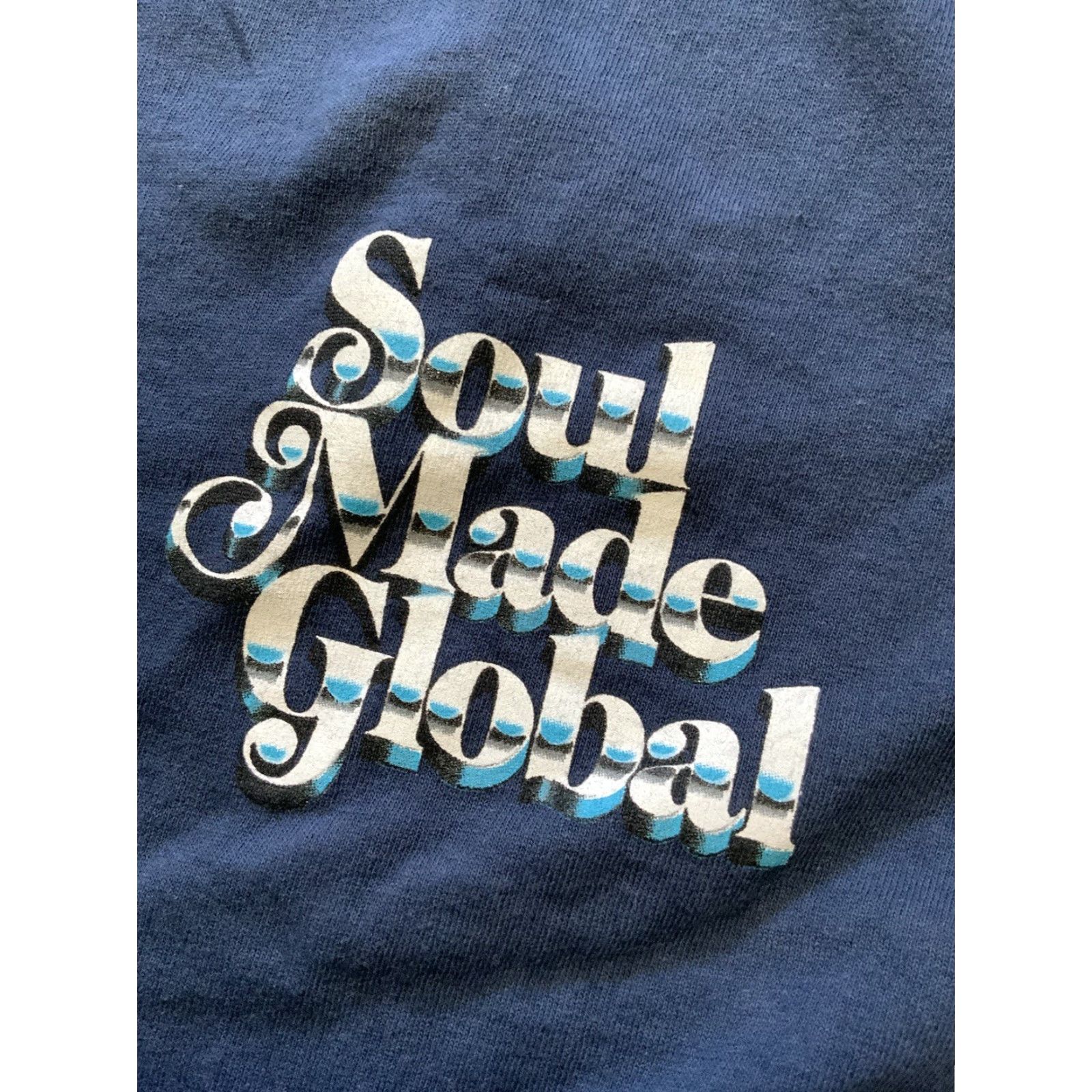 Vintage LITTLE AFRICA Soul Made Global Navy Crewneck 2 Sided Graphic S/S T-Shirt Sz. M Men Crew Neck Blue Navy T-Shirt M Mens Size US M / EU 48-50 / 2 - 6 Thumbnail