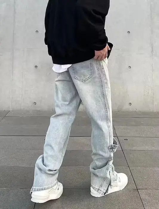 Japanese Brand Casual Zip Flared Trouser Denim Size US 34 / EU 50 - 2 Thumbnail