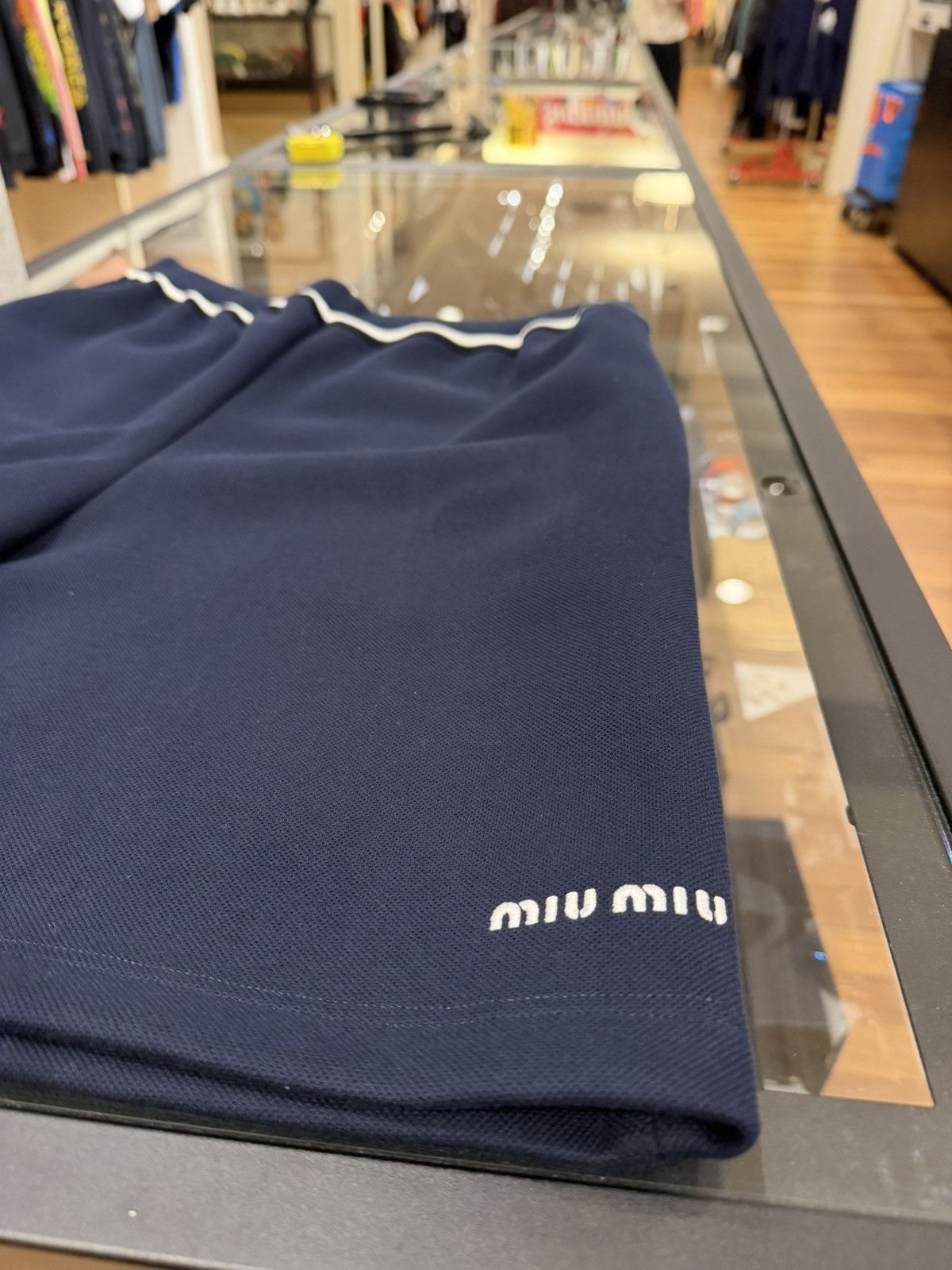 Miu Miu Miu Miu Logo Embroidered Technical Jersey Shorts Size US 32 / EU 48 - 4 Thumbnail