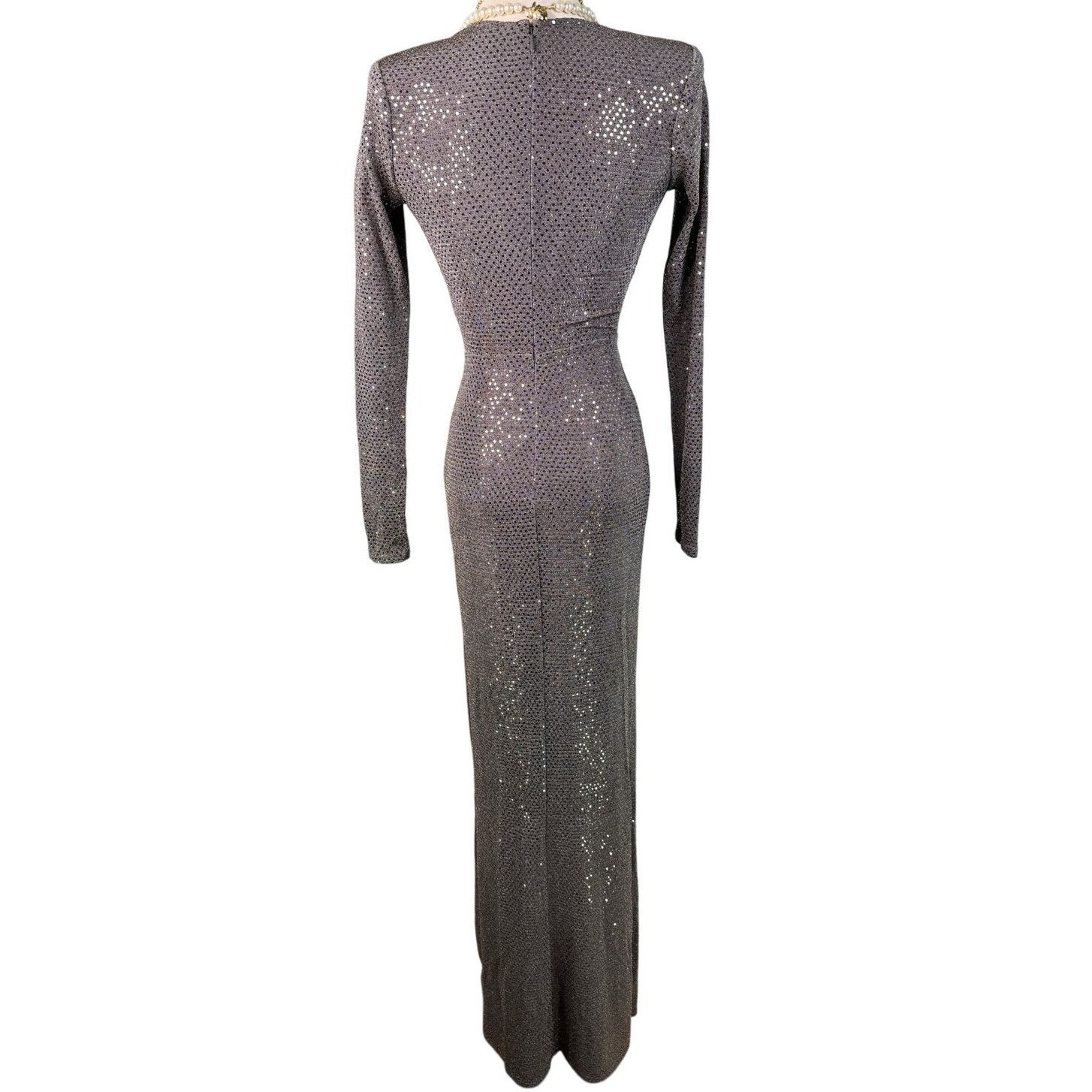 L'AGENCE L’AGENCE Rosetta Twist Front Dress Grey Gold size 00 / XS Size XXS / US 00 / IT 34 - 9 Thumbnail