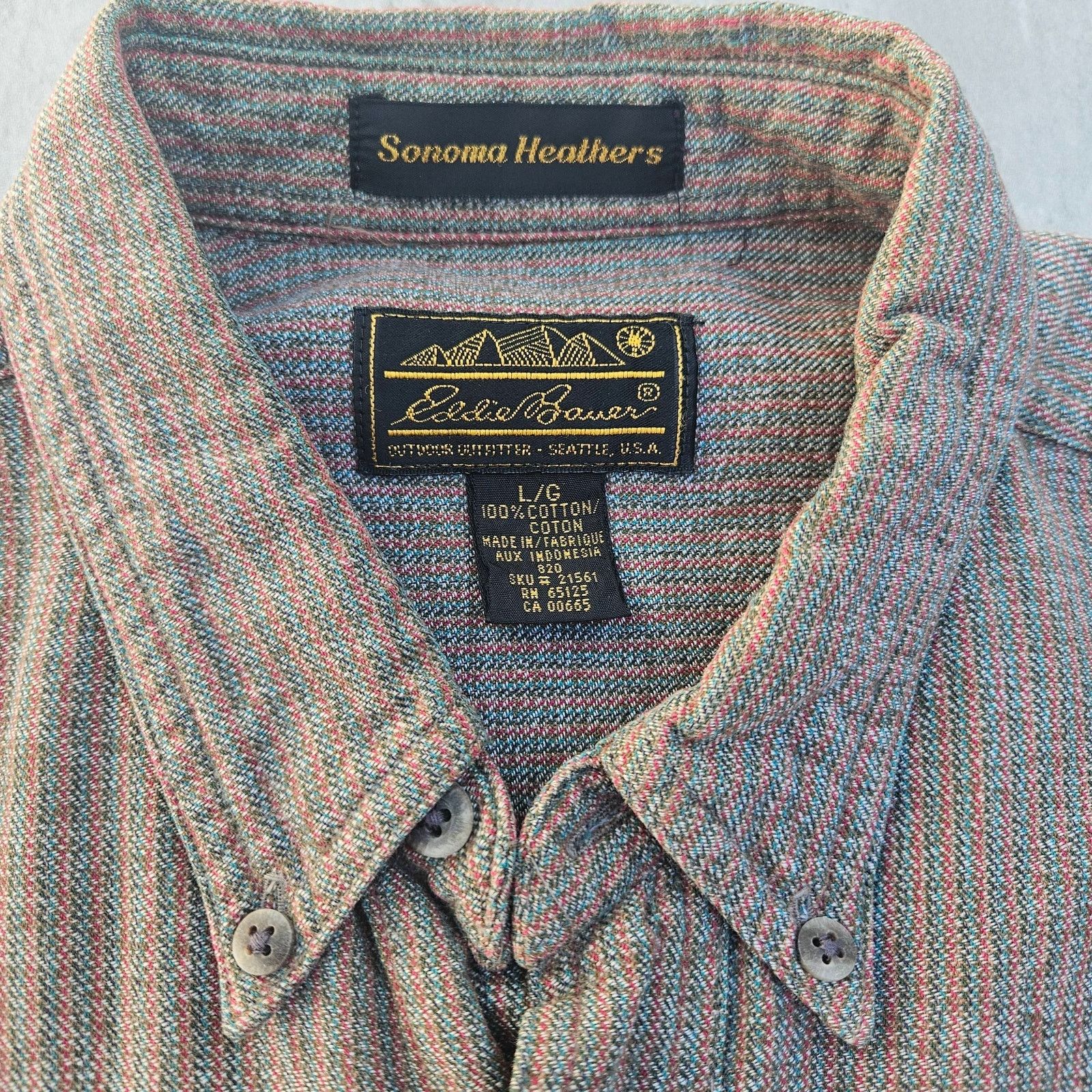 Eddie Bauer Vintage Eddie Bauer Shirt Large Brown Sonoma Heathers Size US L / EU 52-54 / 3 - 3 Thumbnail