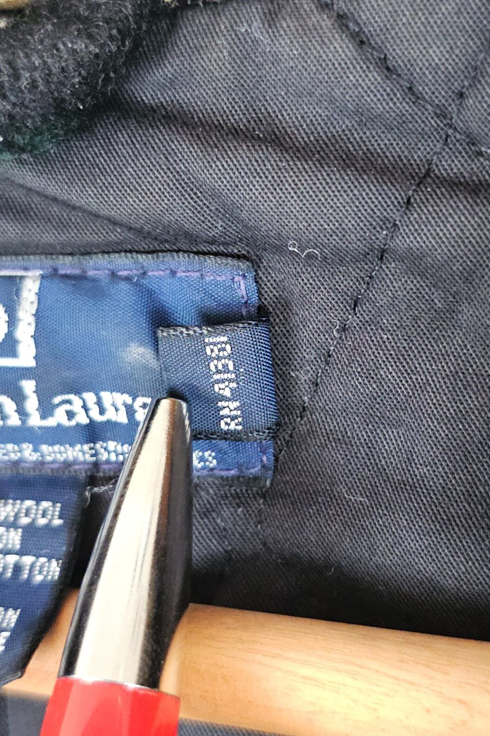 Made-in-USA Polo RL Dungarees Wool Trucker (L)– cord collar image 10