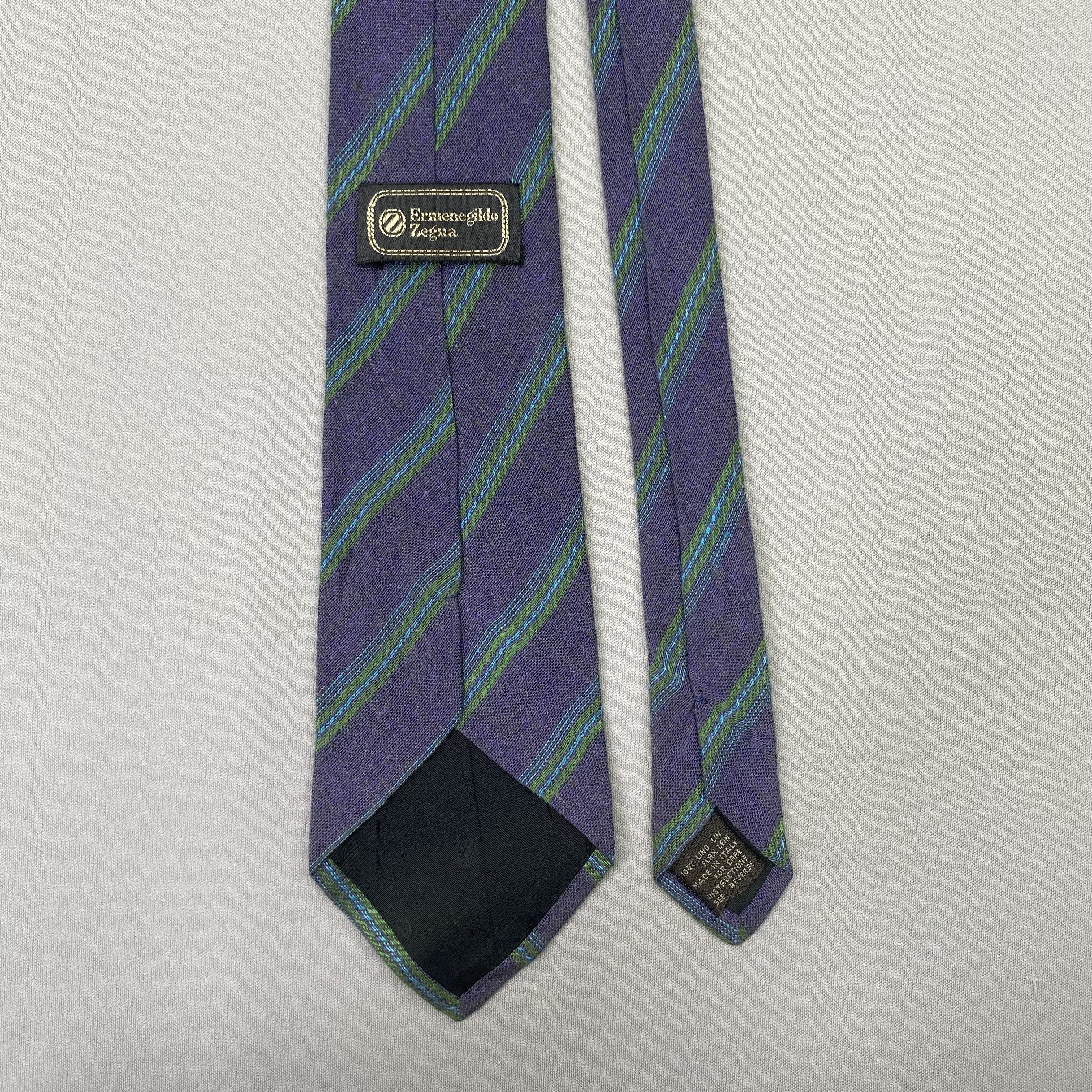 Ermenegildo Zegna Vintage Ermenegildo Zegna SILK Necktie Cravate Pure Silk Size ONE SIZE - 6 Thumbnail