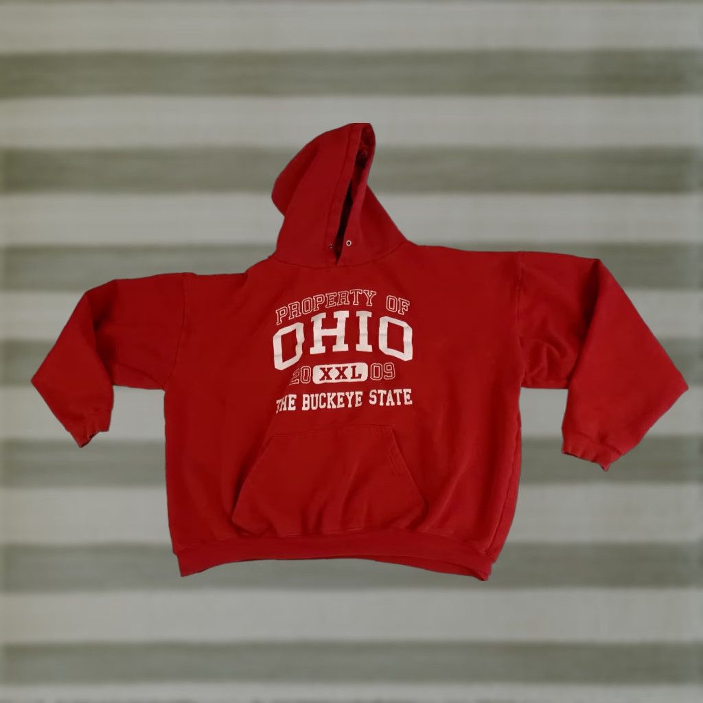 Vintage VINTAGE Ohio State Buckeyes Hoodie Sweatshirt Red XXL Spirit Co. Unisex Adults 2XL Pullover Hoodie Size US XXL / EU 58 / 5 - 1 Thumbnail