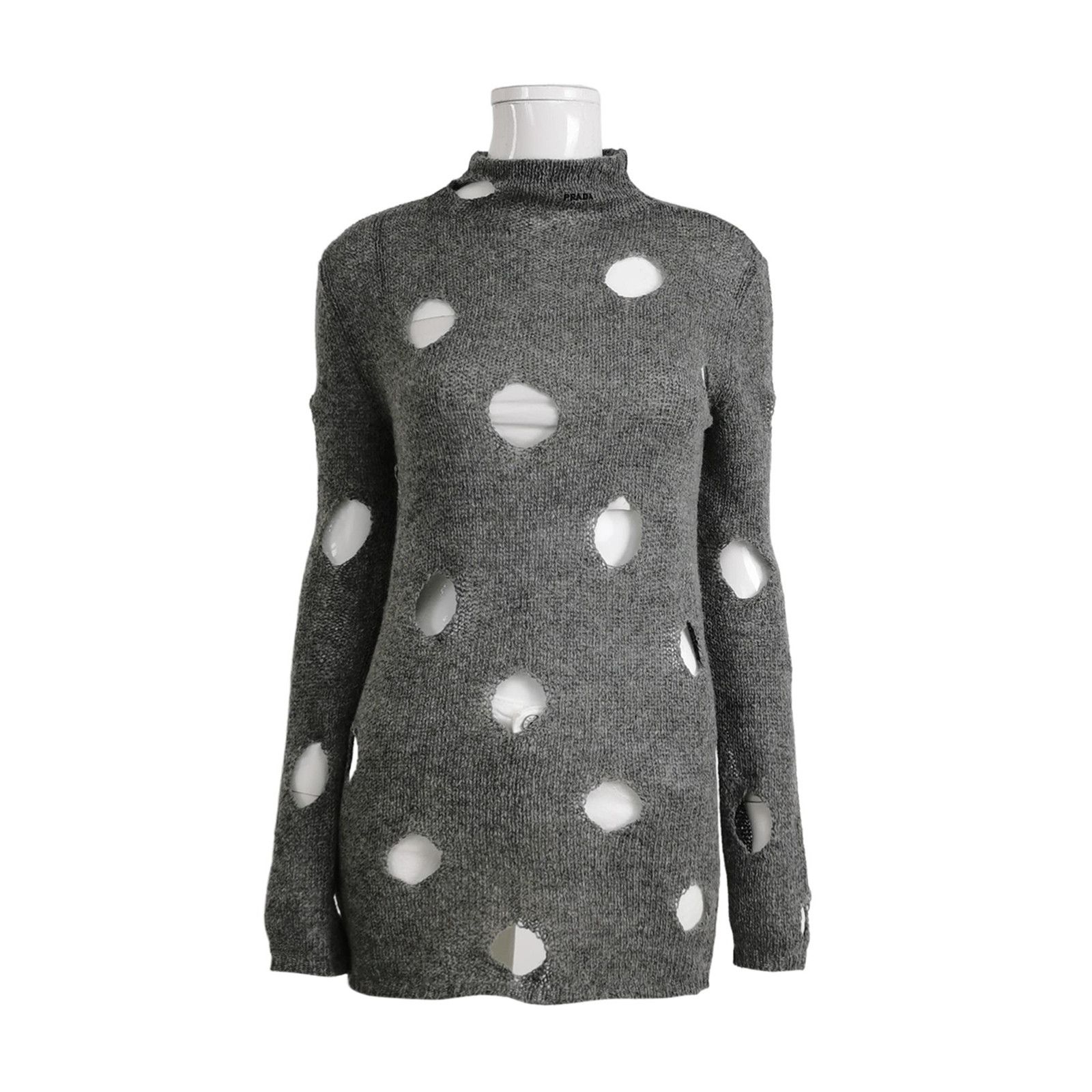 Prada Prada Distressed Virgin Wool Sweater Size IT 42 Size M / US 6-8 / IT 42-44 - 1 Thumbnail