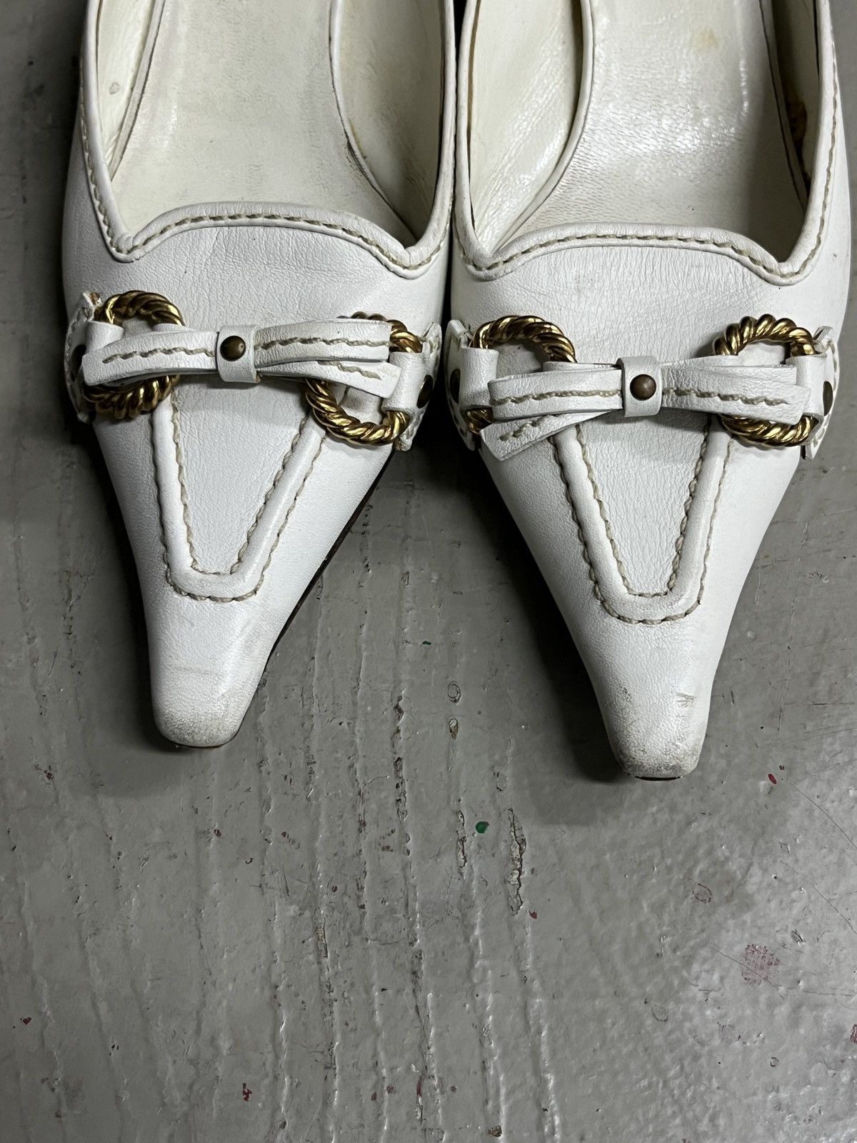 Prada 2000’ Miu Miu Kitten Heels Mules Pointed Toe Size 38 Size US 8 / IT 38 - 5 Thumbnail
