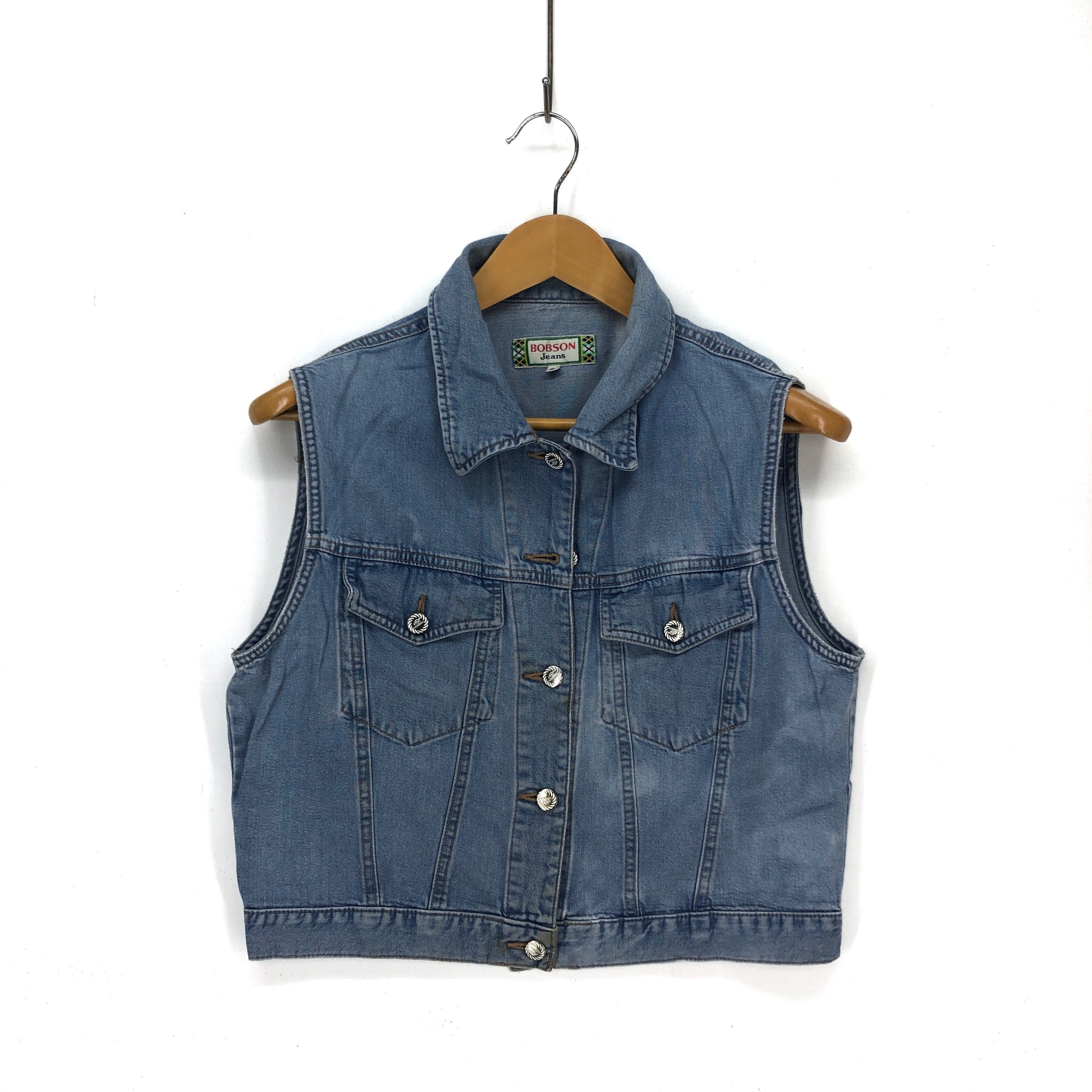 Other BOBSON JEANS Sleeveless Denim Jacket #1320-46 Size M / US 6-8 / IT 42-44 - 1 Thumbnail