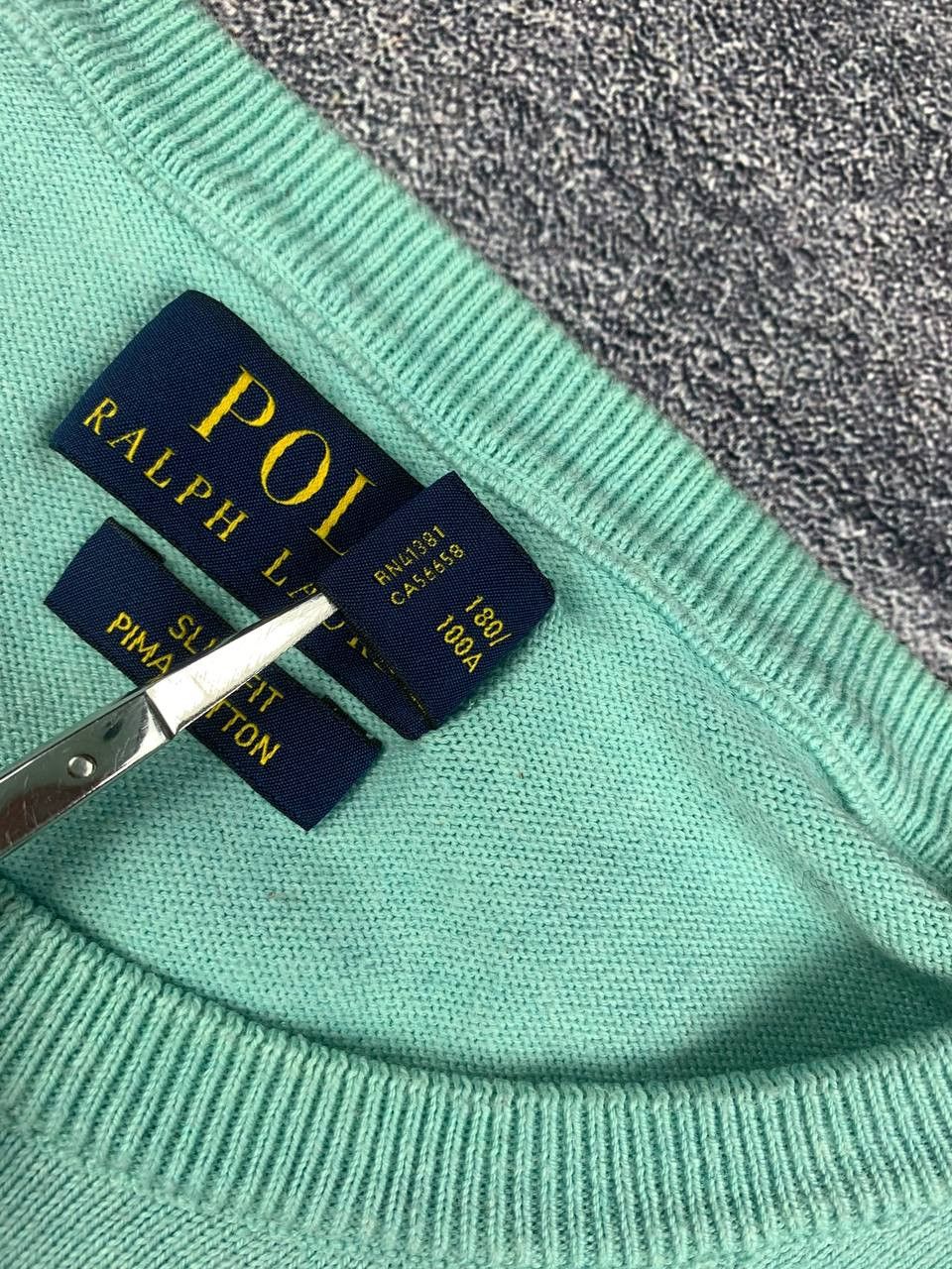 Polo Ralph Lauren Polo Ralph Lauren Cotton Sweater L Turquoise Crew Neck Jumpe Size US L / EU 52-54 / 3 - 8 Thumbnail