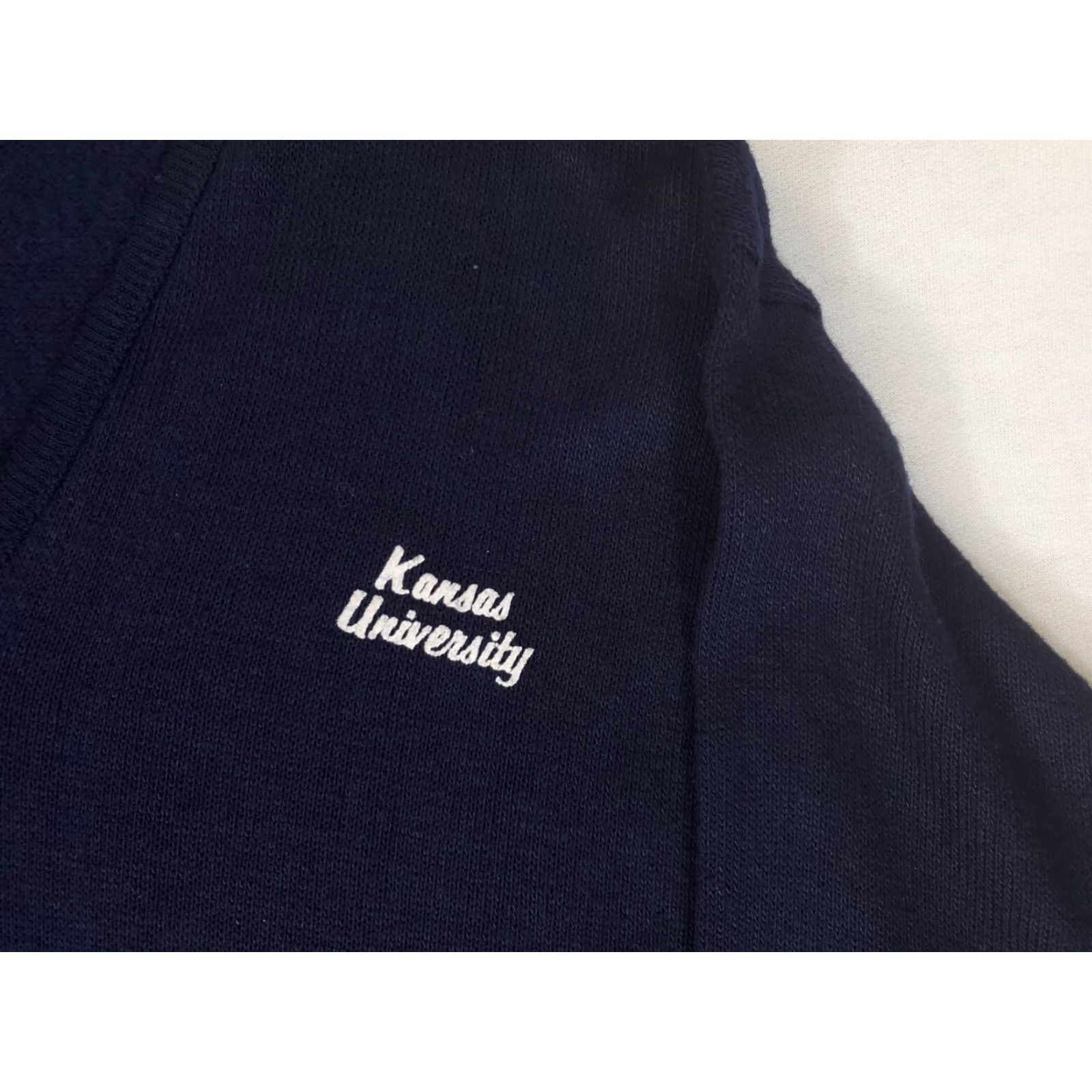Velva Sheen VINTAGE Velva Sheen University of Kansas Jayhawks Creslan Rayon Sweater Mens L Blue Jayhawks784 Size US L / EU 52-54 / 3 - 2 Thumbnail