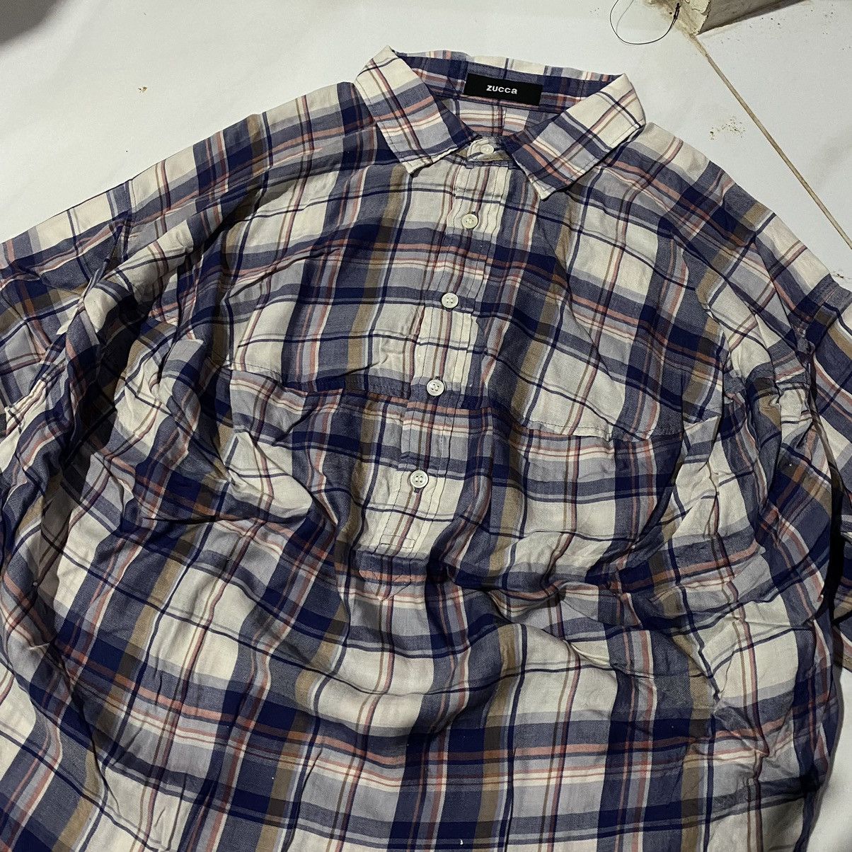 CABANE de ZUCCa × Issey Miyake × Zucca Zucca Plaid Unique Shirt Size US M / EU 48-50 / 2 - 5 Thumbnail