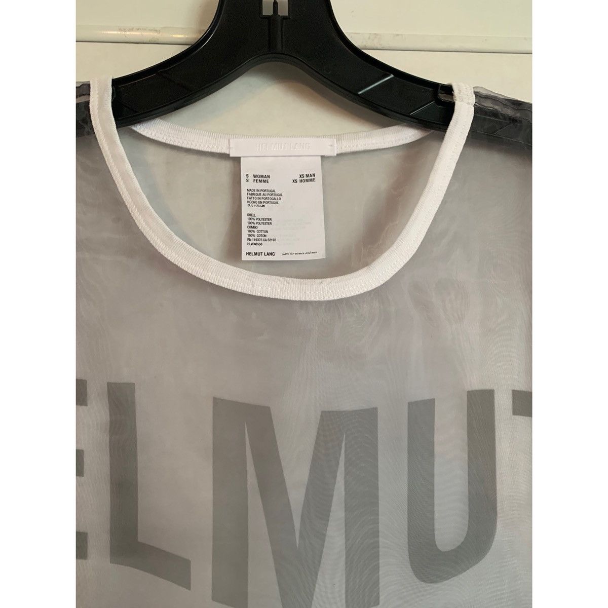 Helmut Lang HELMUT LANG SHEER LOGO T-SHIRT DRESS Size S / US 4 / IT 40 - 7 Thumbnail