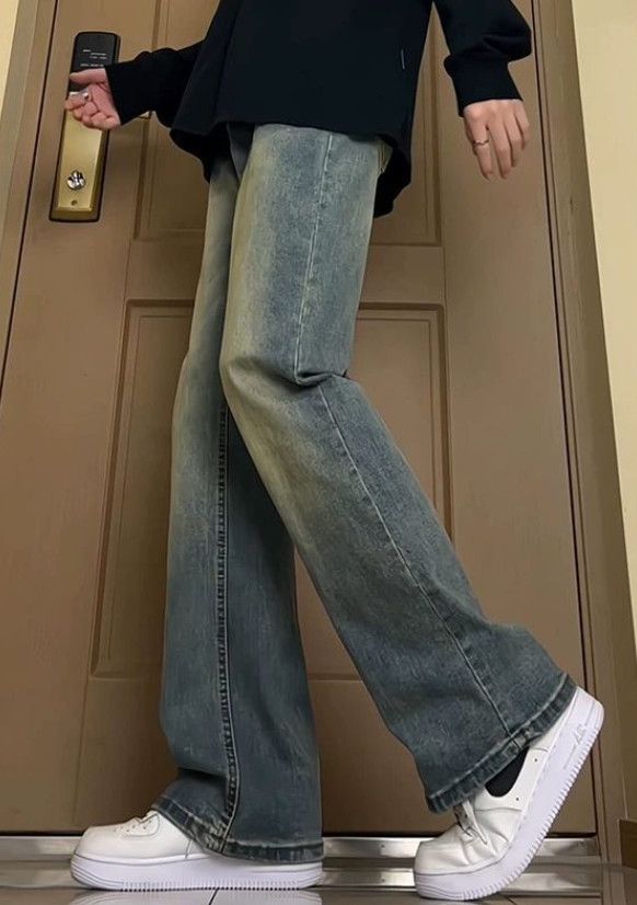 Japanese Brand Men's vintage washed flared blue jeans Size US 32 / EU 48 - 4 Thumbnail