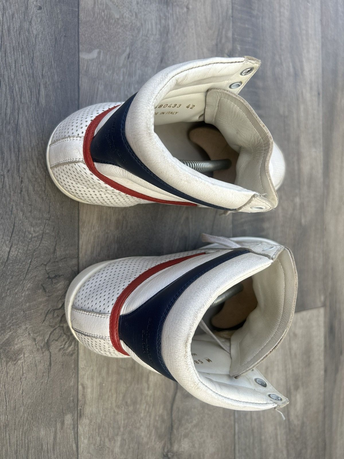 Saint Laurent Paris SAINT LAURENT SL/10H PERFORATED DISTRESSED HIGH-TOP Sneakers Size US 9 / EU 42 - 5 Thumbnail