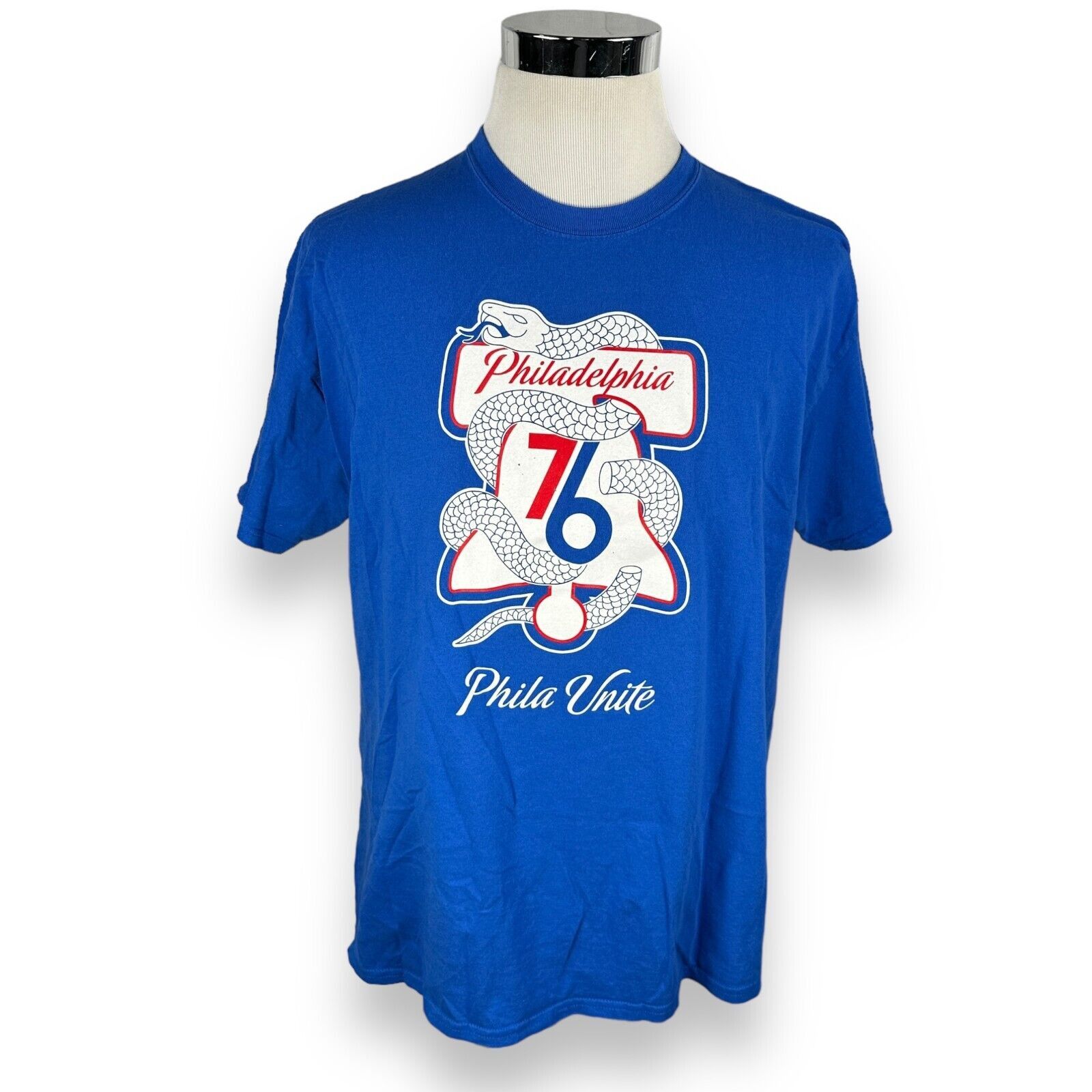 Gildan Philadelphia 76ers T-Shirt XL Blue Snake Phila Unite Crew Size US XL / EU 56 / 4 - 1 Thumbnail