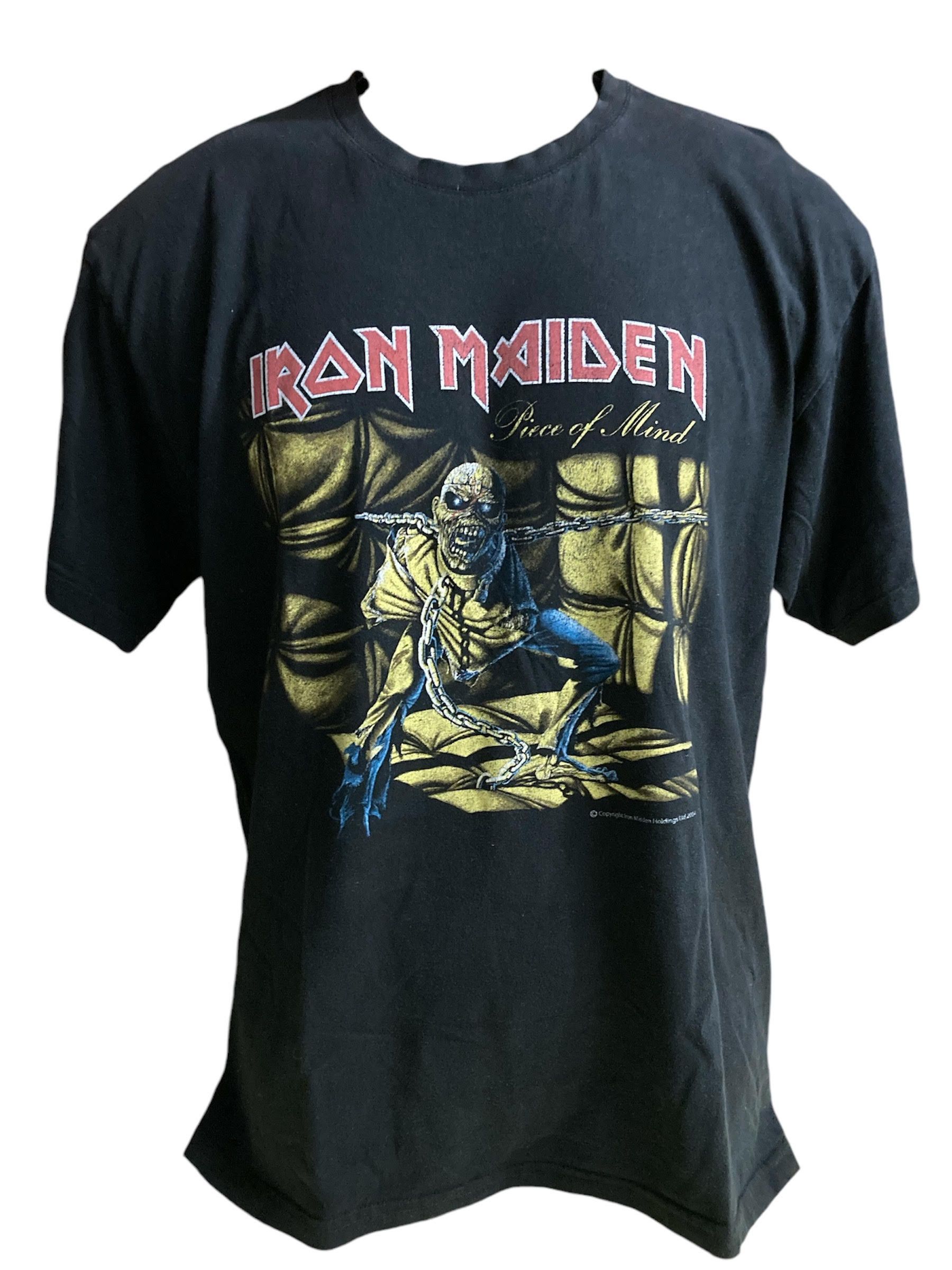 Band Tees × Iron Maiden × Vintage Vintage Iron Maiden Shirt Piece Of Mind 2004 Size US L / EU 52-54 / 3 - 1 Thumbnail