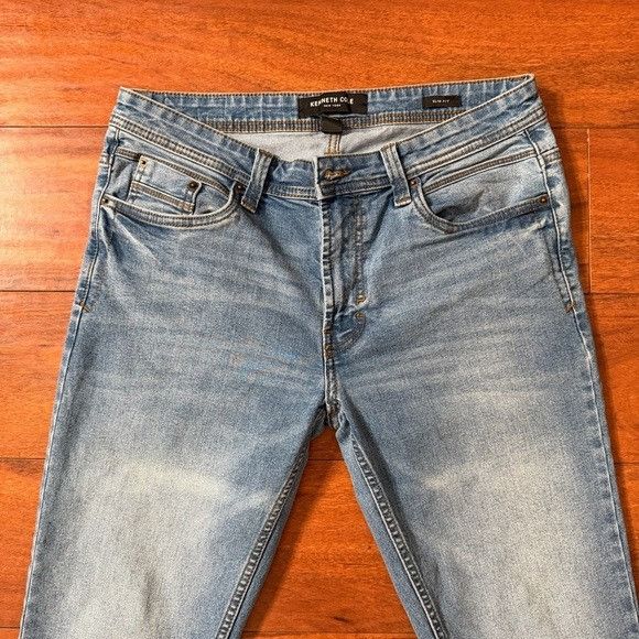 Kenneth Cole Kenneth Cole Light Blue Straight Jeans 32x30 Size US 32 / EU 48 - 2 Thumbnail
