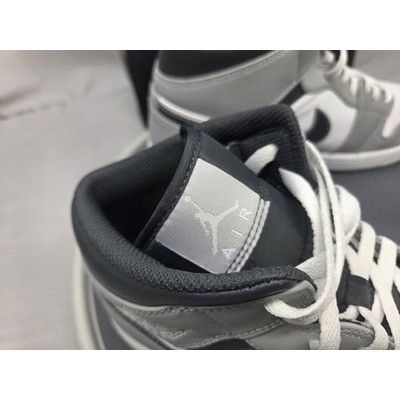 Jordan Brand Nike Air Jordan 1 Mid Smoke Grey 554724-078 Mens Size 12 Lig Size US 12 / EU 45 - 3 Thumbnail