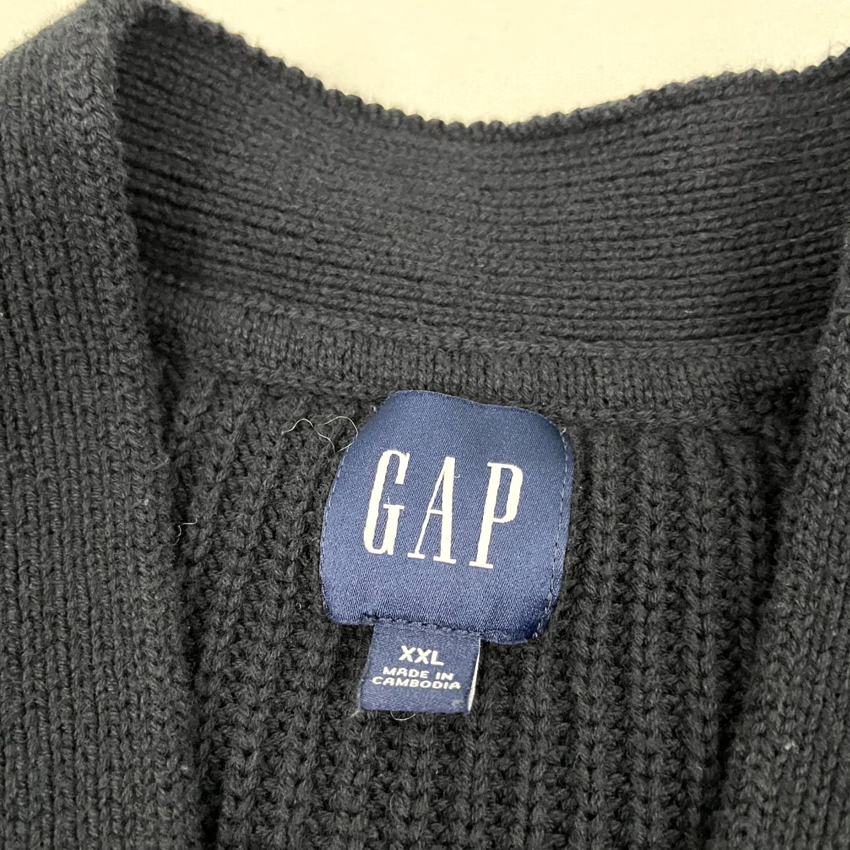 Gap GAP Cardigan Sweater Women L / XL Dark Navy Blue Knit Academia Grandma Core Prep Size XL / US 12-14 / IT 48-50 - 2 Thumbnail