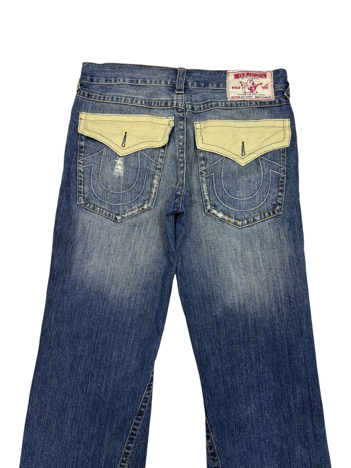 True Religion 🔥TRUE RELIGION Joey Super T Flared Jean Distressed Denim Size US 36 / EU 52 - 6 Thumbnail