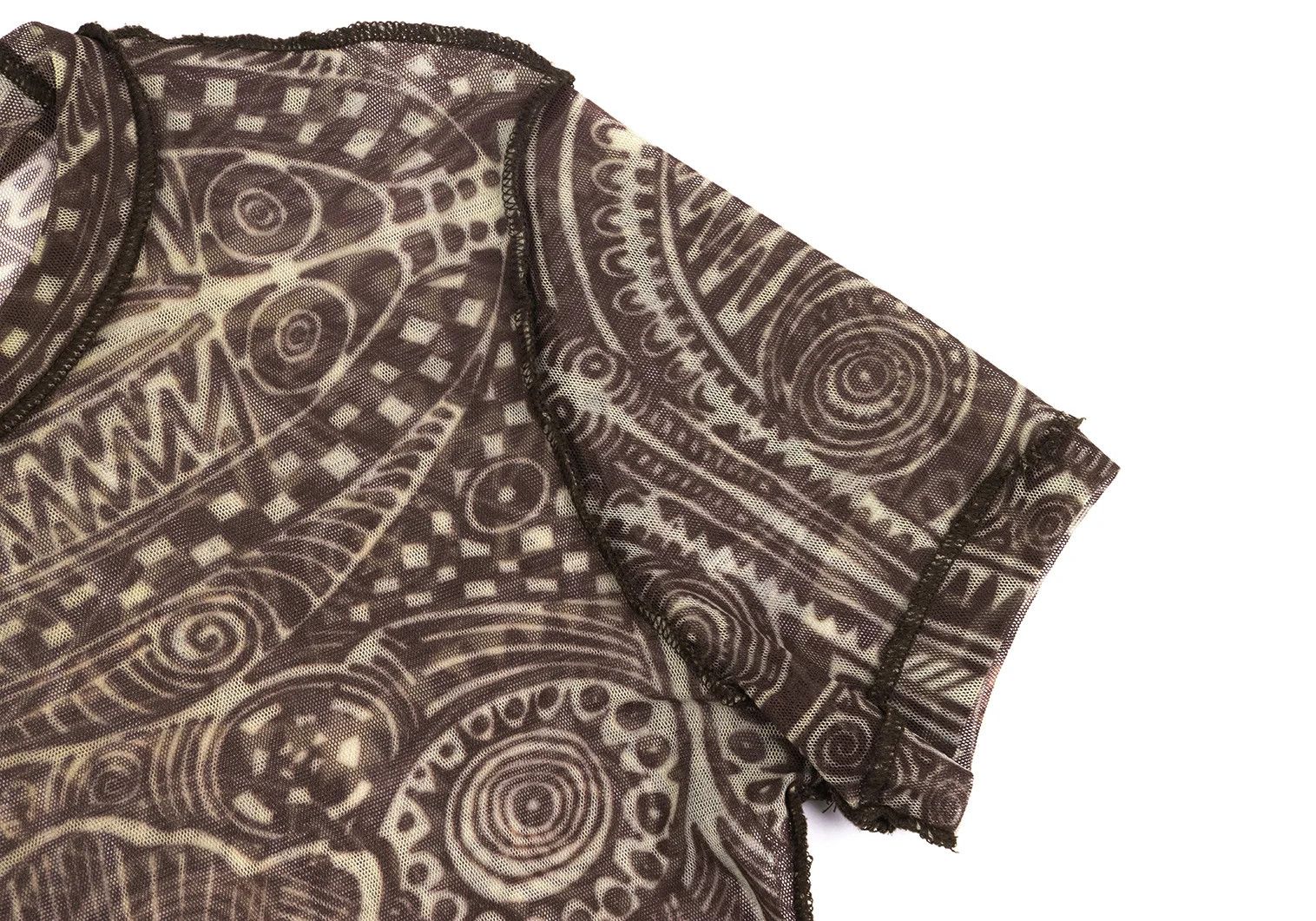 Jean Paul Gaultier Graphic Print Inside Out Power Net T-Shirt Brown 48 Size US M / EU 48-50 / 2 - 4 Thumbnail