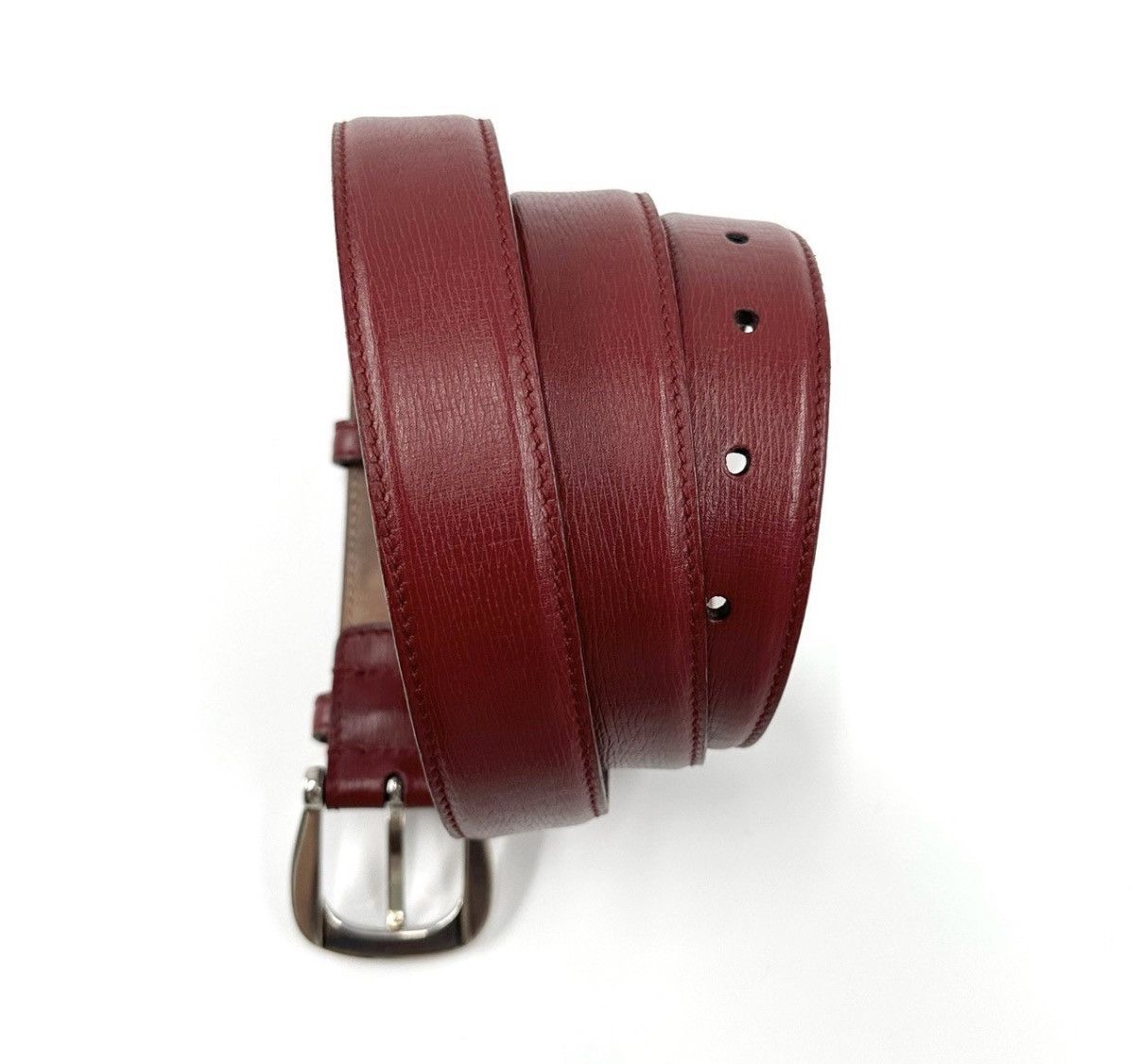 Gucci Gucci/Dark Red Silver Buckle Belt K12 Size ONE SIZE - 3 Thumbnail