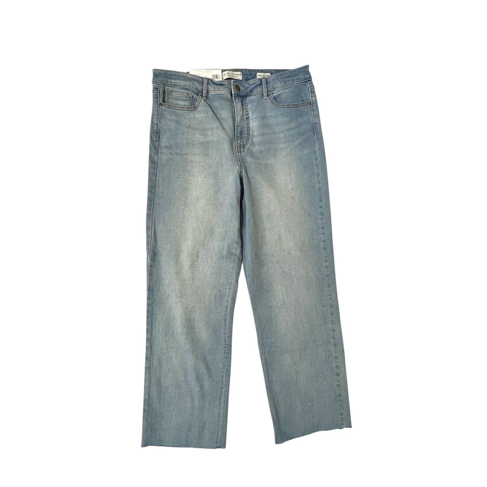 Sanctuary Social Standard High Rise Crop Straight Leg Raw Hem Jeans Size 36" / US 14 / IT 50 - 8 Thumbnail