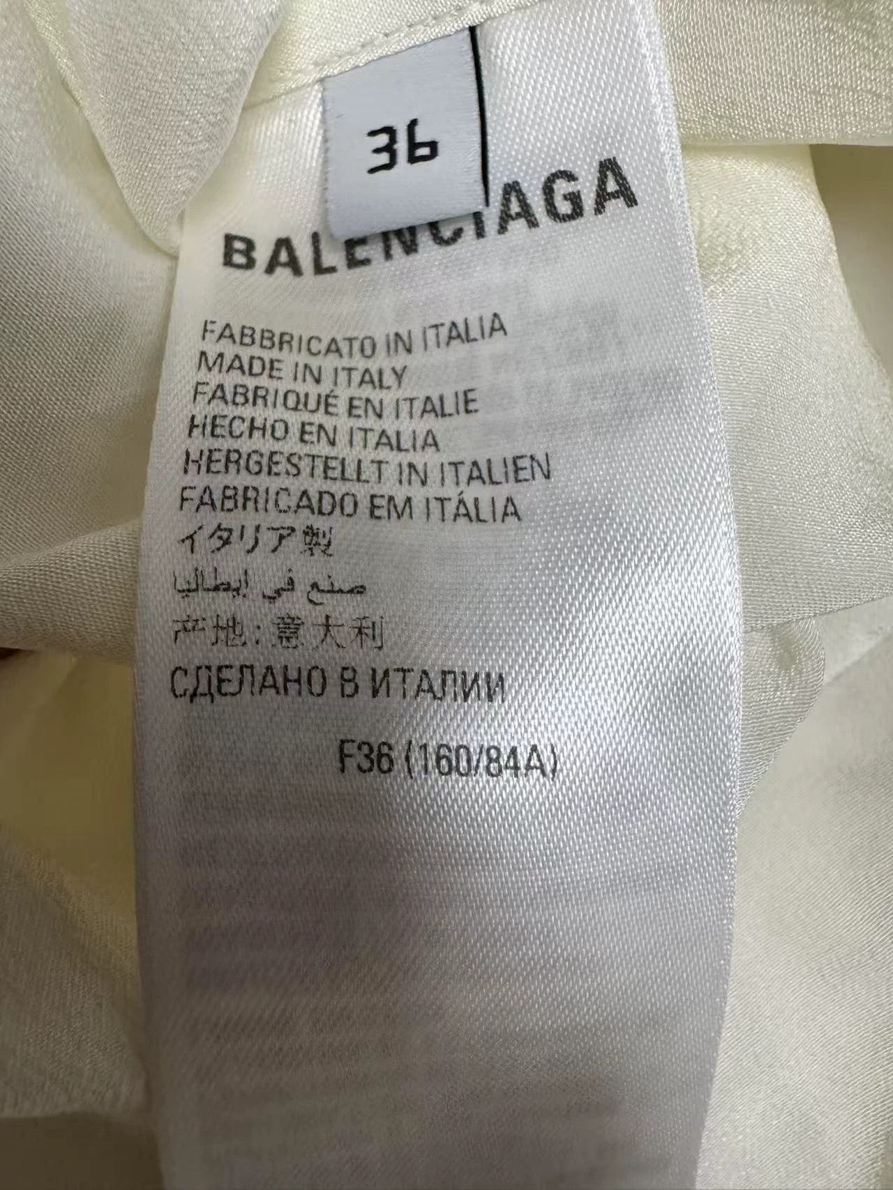 Balenciaga Balenciaga Silk Shirt 99% New Size US XXS / EU 40 - 3 Thumbnail