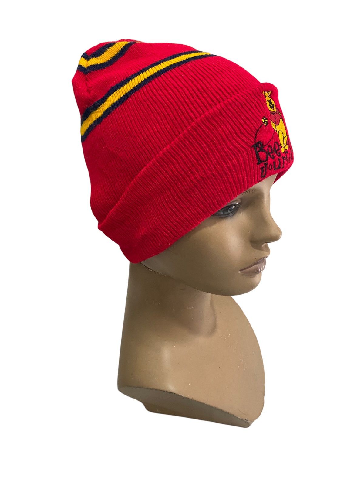 Disney × Vintage POOH Disney beanie sportswear hat Size ONE SIZE - 2 Thumbnail