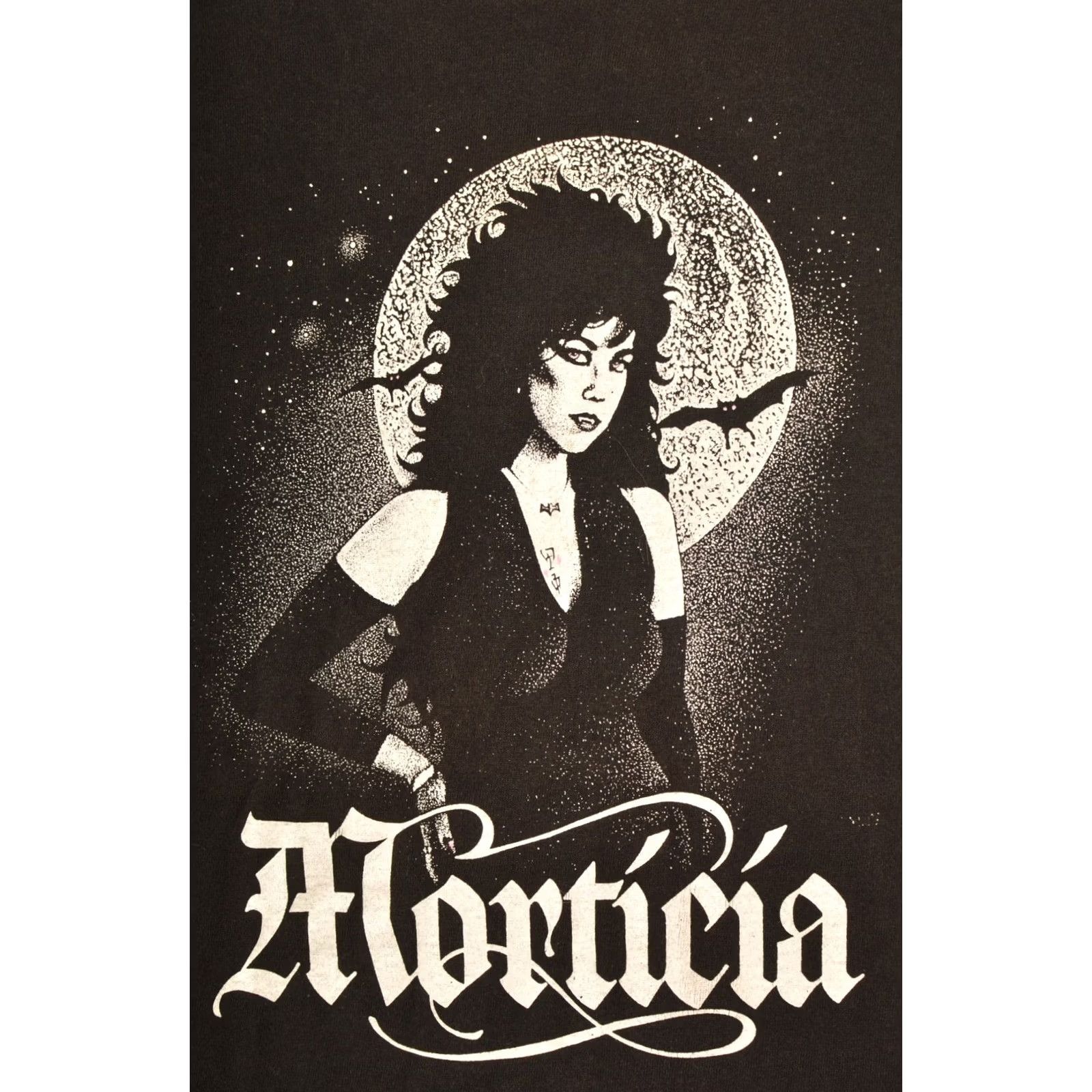 Fruit Of The Loom Fruit of the Loom Morticia Addams Vintage T-Shirt Tee Made in USA Size L Black Mens Shirt 90s 100% Cotton Size US L / EU 52-54 / 3 - 2 Thumbnail