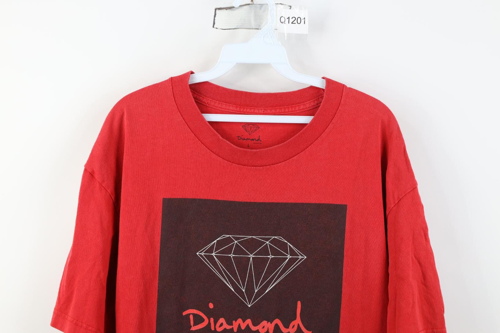 Diamond Supply Co. Vintage Diamond Supply Co Spell Out Skateboard T-Shirt Red Size US L / EU 52-54 / 3 - 2 Thumbnail