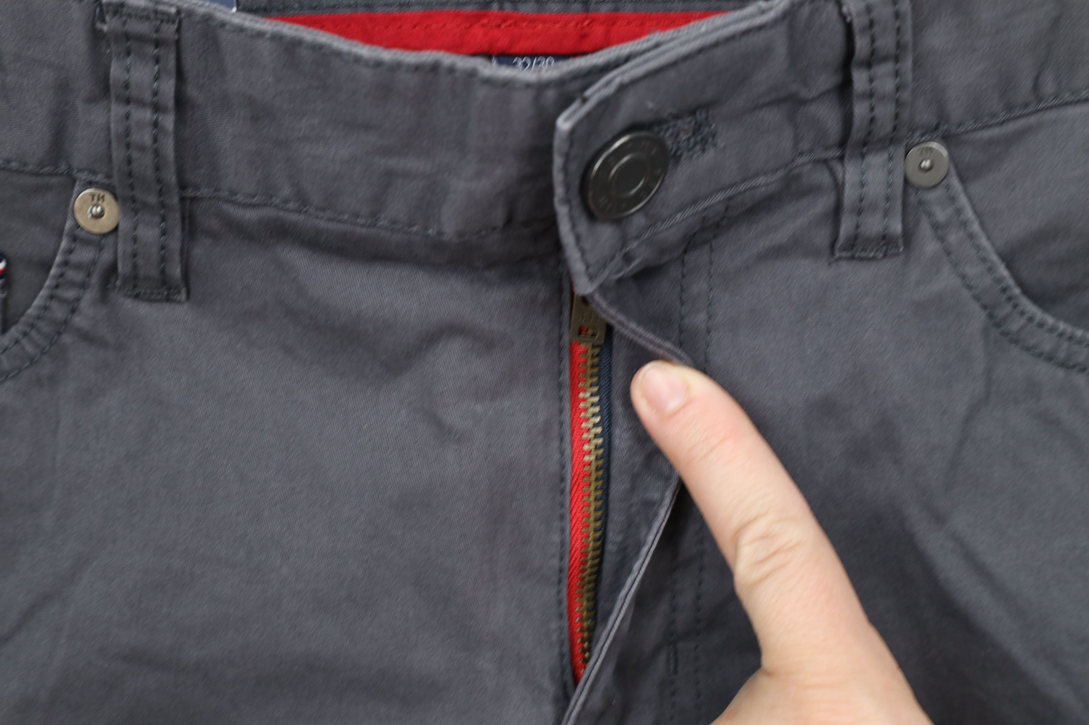 Tommy Hilfiger × Vintage New Tommy Hilfiger Stretch Straight Leg Pants Asphalt Gray Size US 32 / EU 48 - 5 Thumbnail