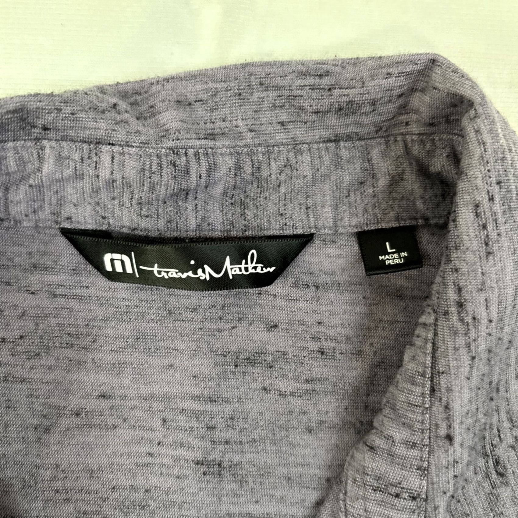 TravisMathew Travis Mathew Golf Polo Shirt Mens Large Gray Short Sleeve Proformance Size US L / EU 52-54 / 3 - 2 Thumbnail