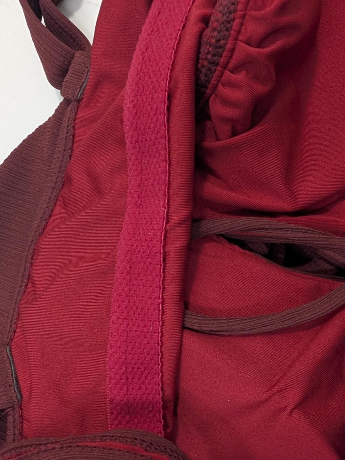 Other Ribbed One-Piece Swimsuit in Burgundy Size ONE SIZE - 7 Thumbnail