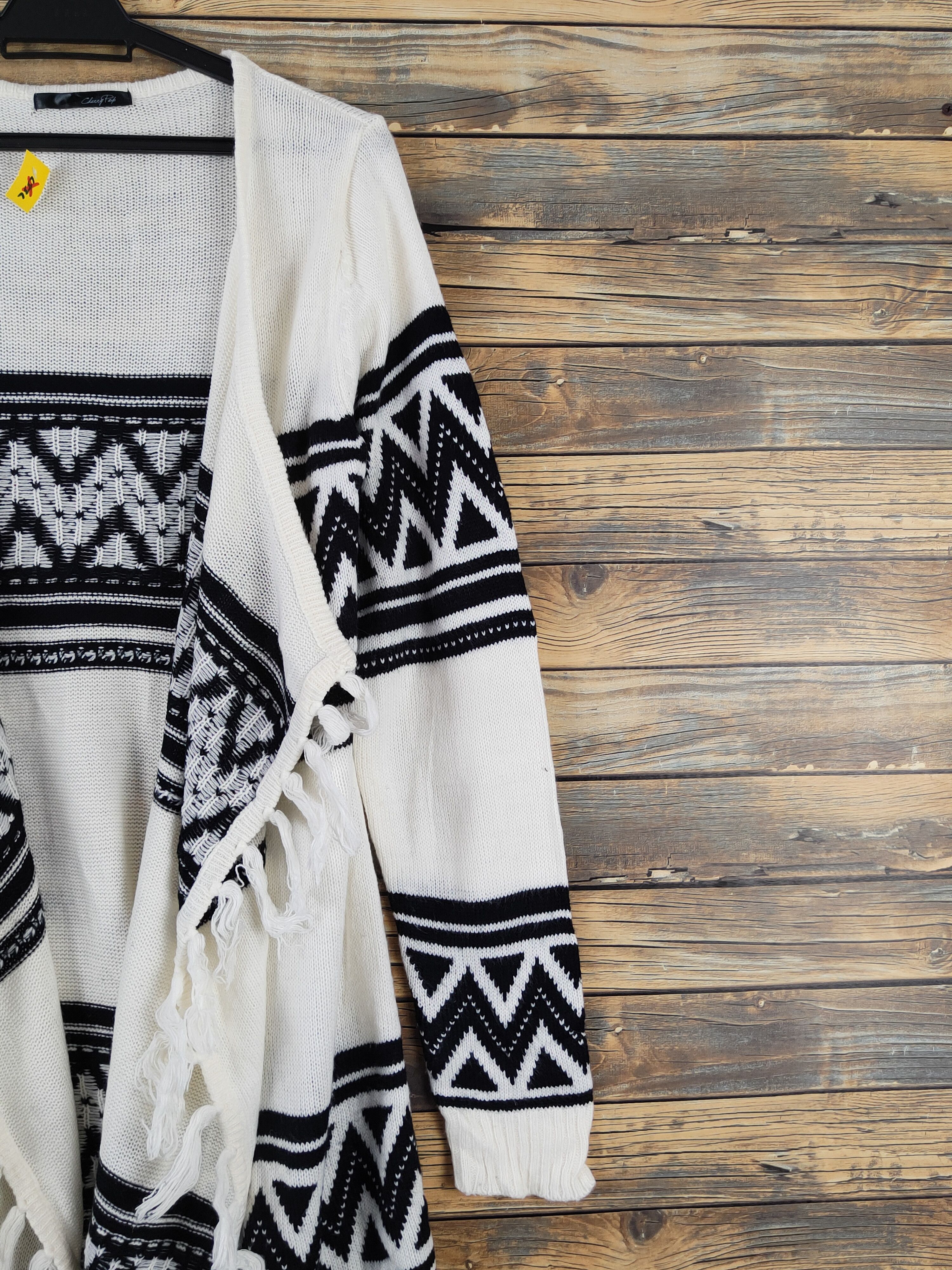 Vintage Cherry Pop Cream Black Knitwear Cardigan #W967 Size M / US 6-8 / IT 42-44 - 5 Thumbnail
