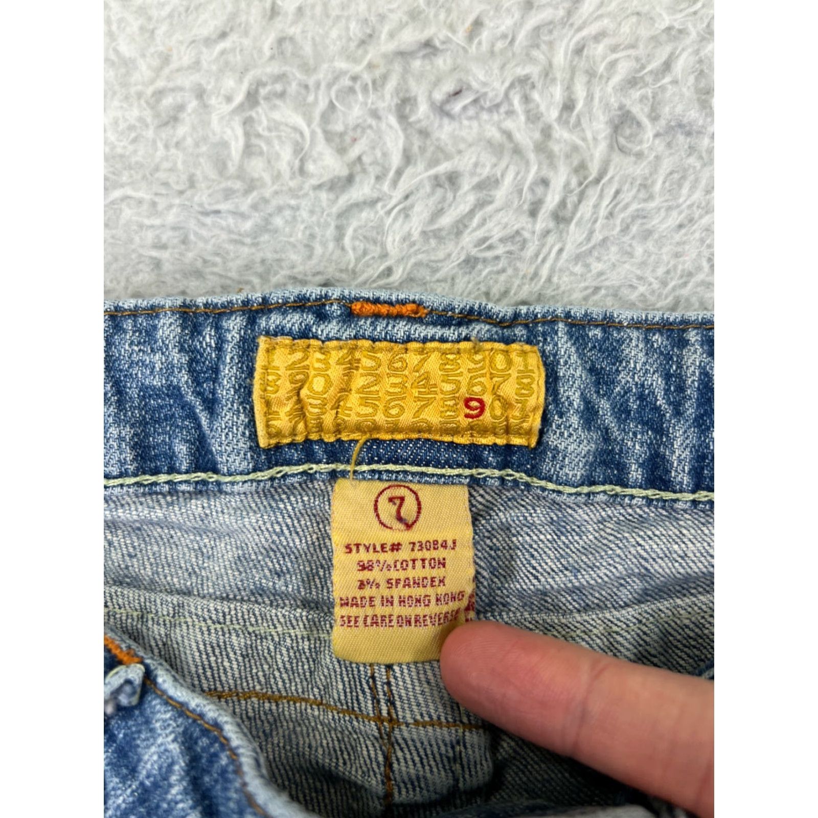 Denime Nine Jeans Womens Jeans Flared Low Rise Blue Denim 28x27 Regular Women Size 28" / US 6 / IT 42 - 6 Thumbnail