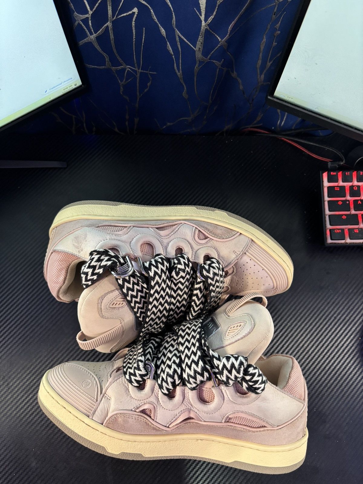 Lanvin Pink Lanvin Curb Sneakers Size US 10 / EU 43 - 3 Thumbnail