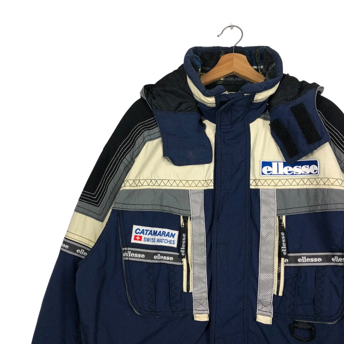 Japanese Brand × Vintage 🔥VINTAGE SKI JACKET MULTI POCKET CARGO ELLESSE ISSEY MIYAKE Size US L / EU 52-54 / 3 - 9 Thumbnail