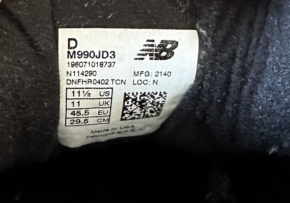 JJJJound × New Balance JJJJound New Balance 990v3 (Olive) Size US 11.5 / EU 44-45 - 8 Thumbnail