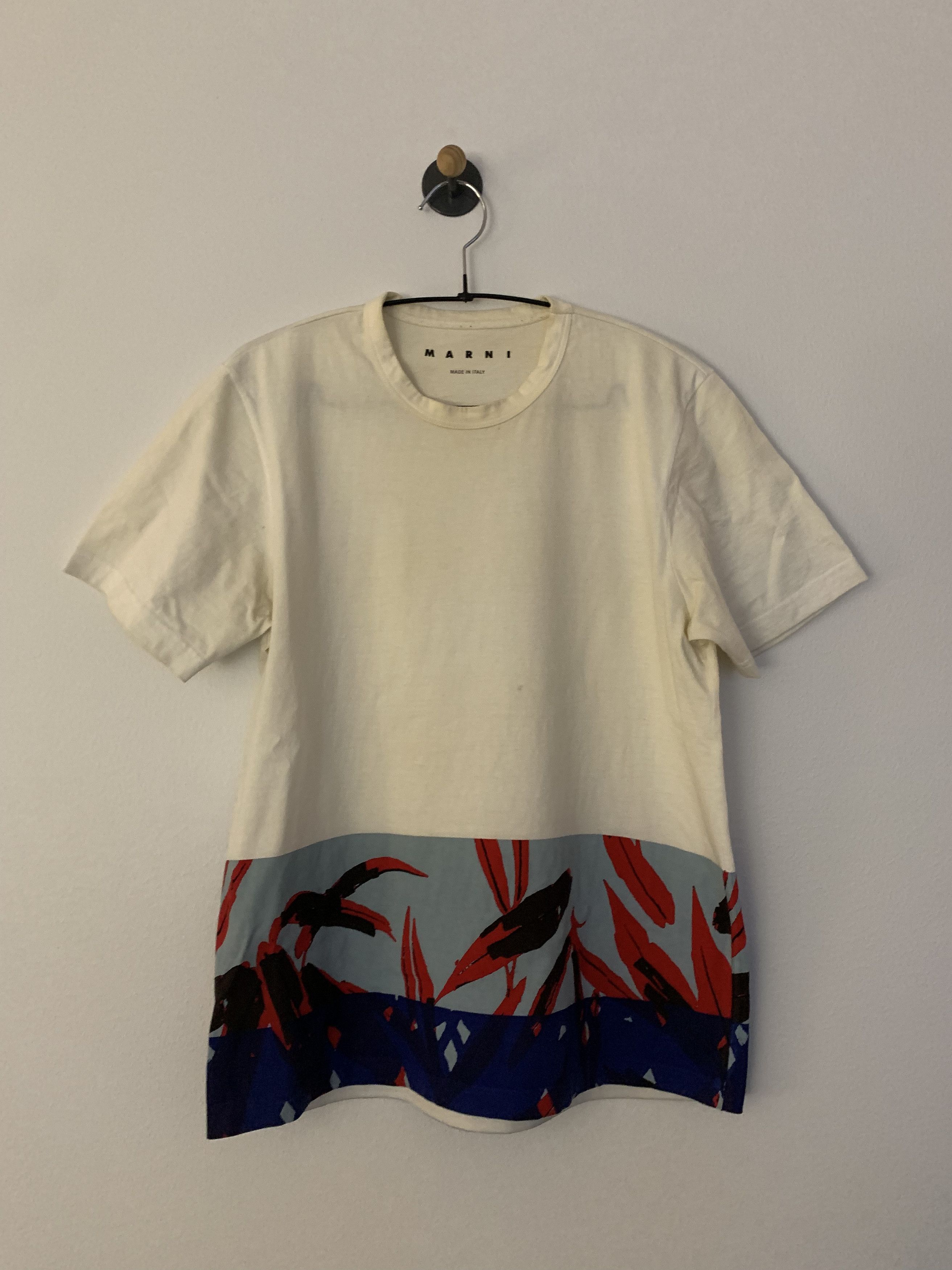 Marni Marni Printed Cotton-Jersey T-Shirt Size US S / EU 44-46 / 1 - 1 Thumbnail